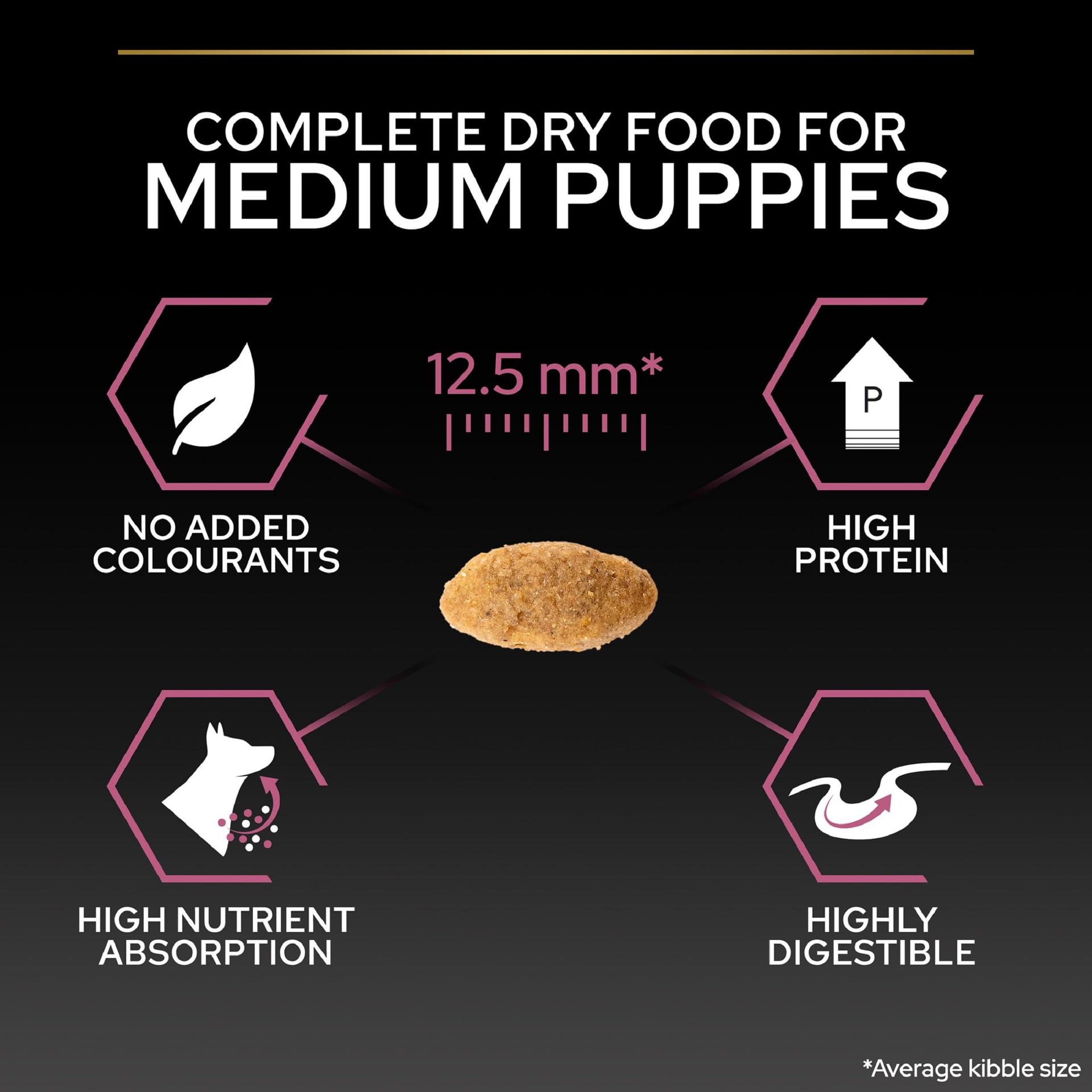 Pro Plan Medium Puppy Sensitive Skin, kuivtoit kutsikatele, rikas lõhega, 1 pakk (1 x 12 kg) – pilt 8