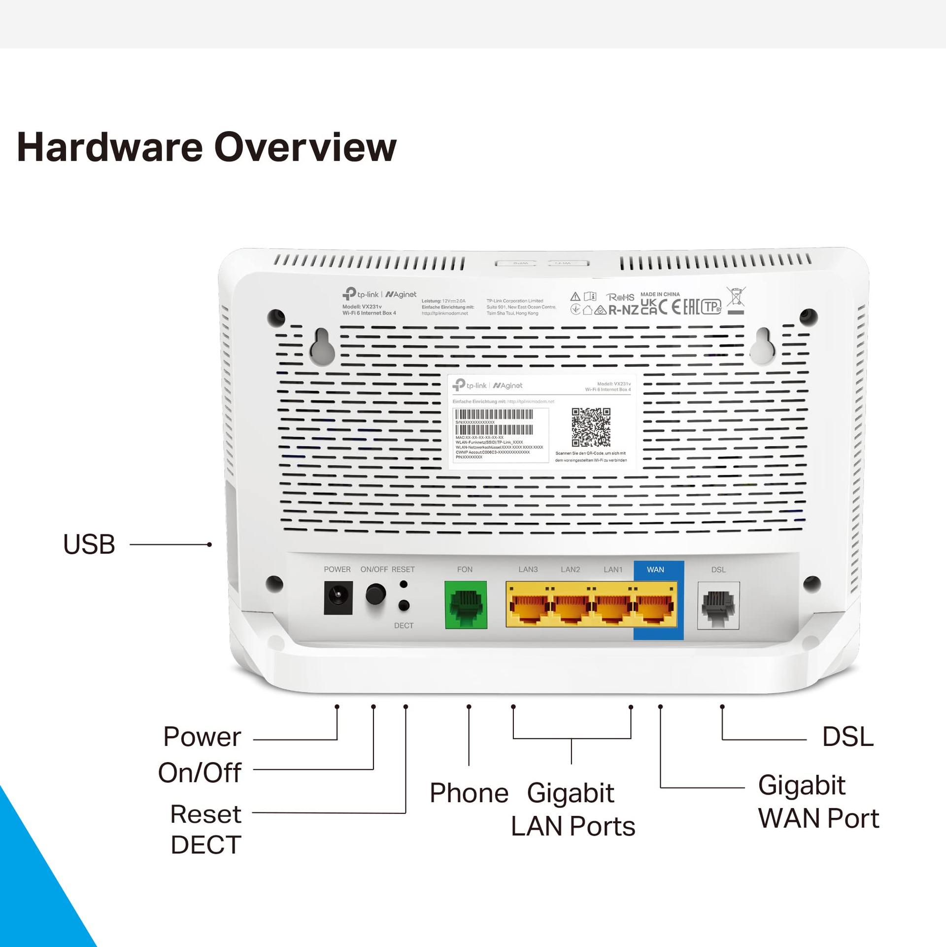 TP-Link VX231v Wi-Fi 6 VDSL Modemi ja Ruuter