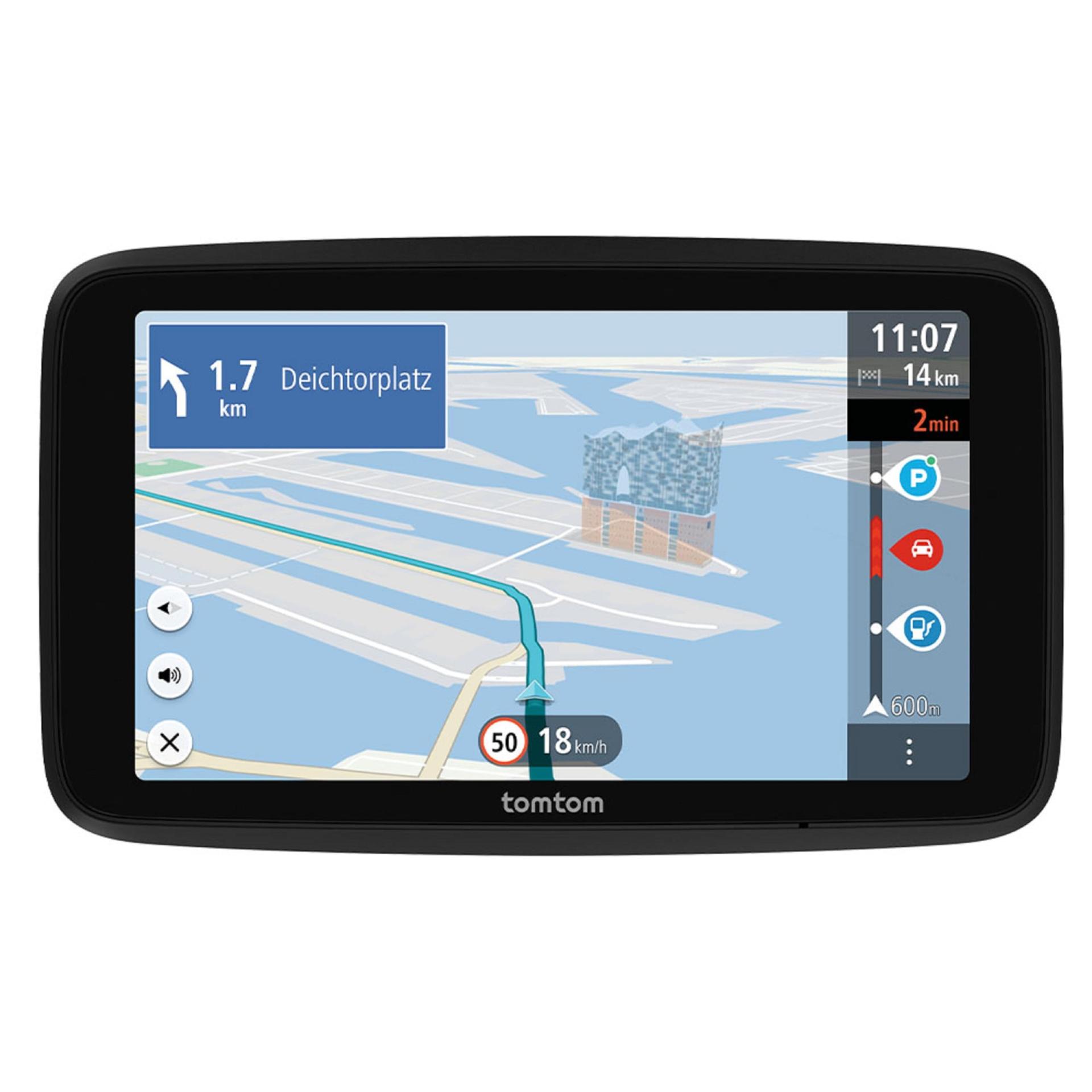 TomTom GO Advanced (6-tolline autonaviraator, liiklusummikute vältimine TomTom Traffic abil, maailmakaartide uuendused, WiFi kaudu värskendused, dünaamiline sõidurajaassistent, integreeritud pööratav kinnitus)