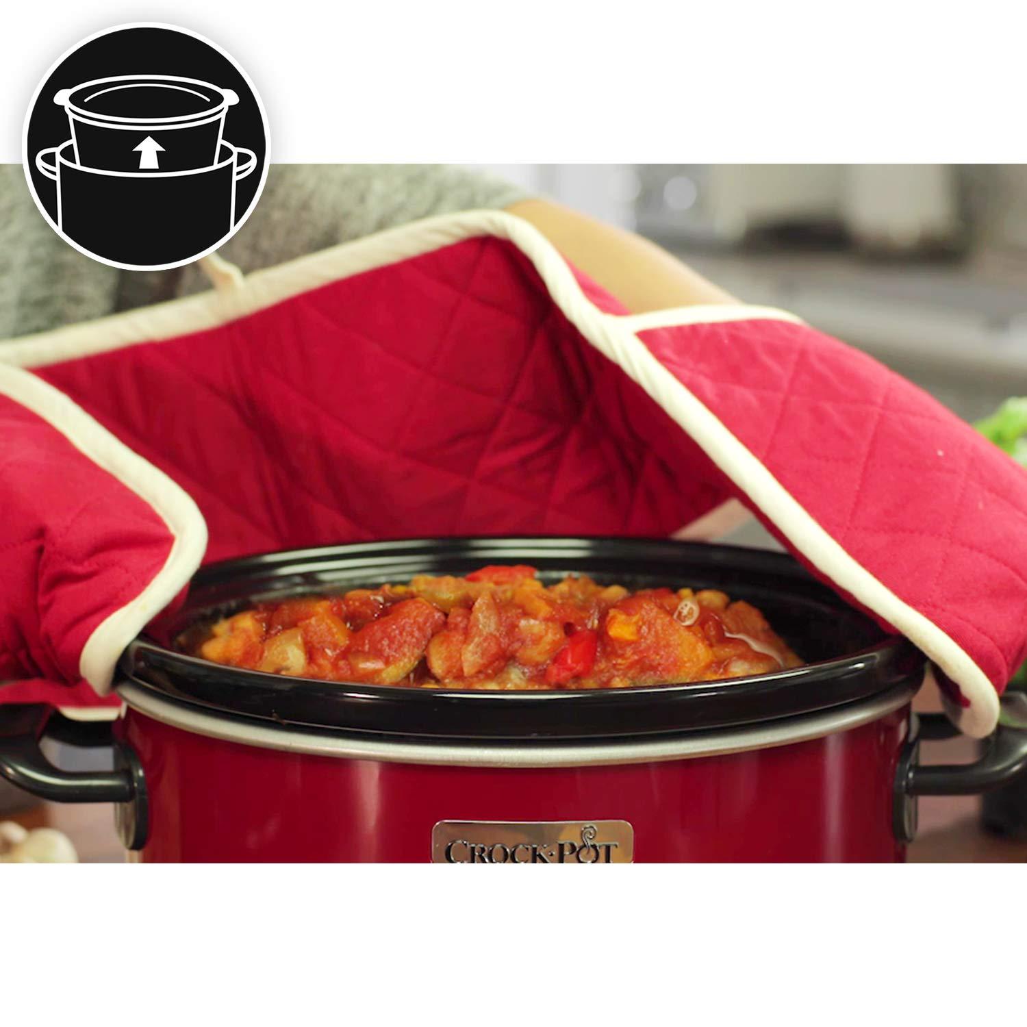 Crock-Pot aeglane keetja | 2 temperatuuriseadet + soojas hoidmise funktsioon | 3,5 liitrit (3-4 inimest) | Punane [SCV400RD] – pakend ja tarvikud