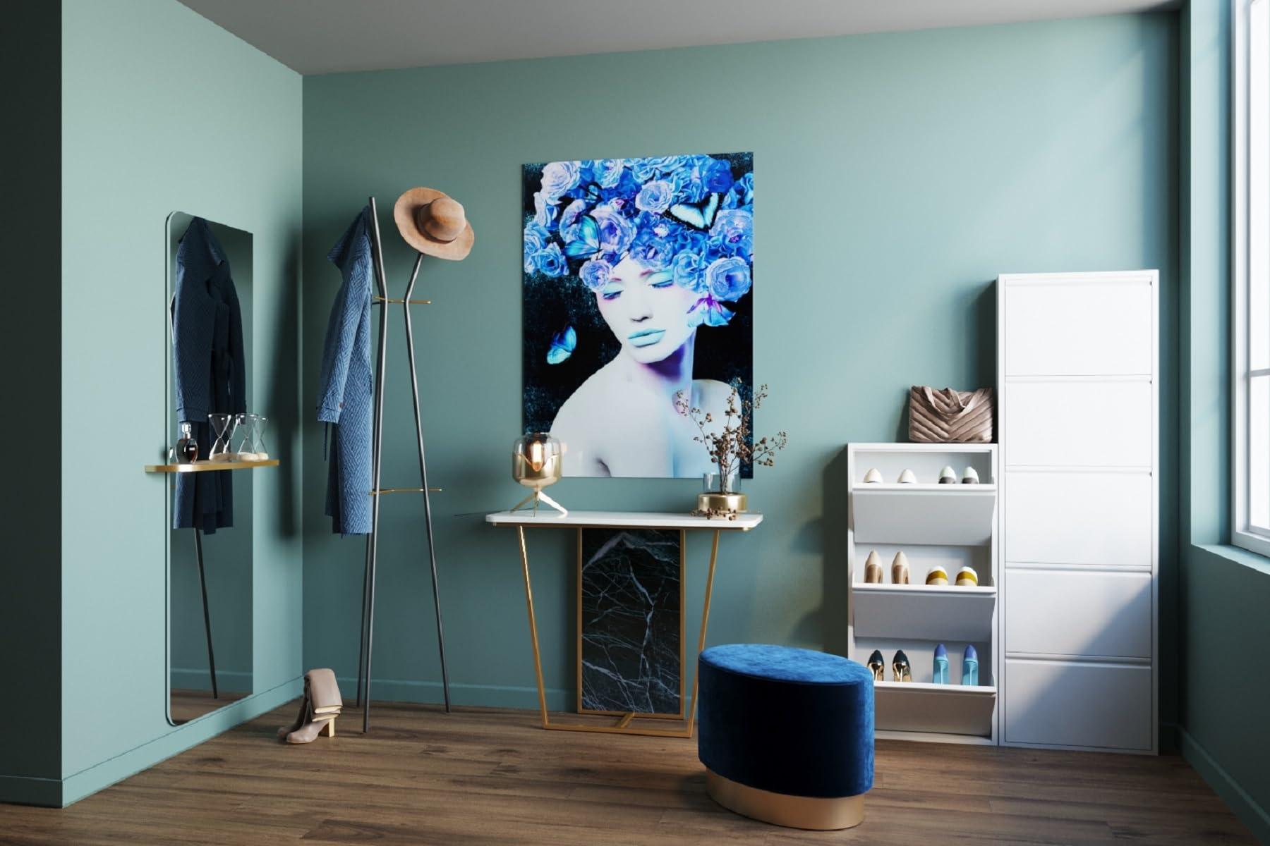 Kare Design Caruso jalanõudekapp, metall, valge, 5 kallutatavat sektsiooni – detailne vaade