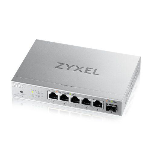 Zyxel 5-pordiline PoE 2.5G Multi-Gig hallatamatu switch | 1 x 10G SFP+ | Laua- või seinakinnitusega [XMG-105HP]