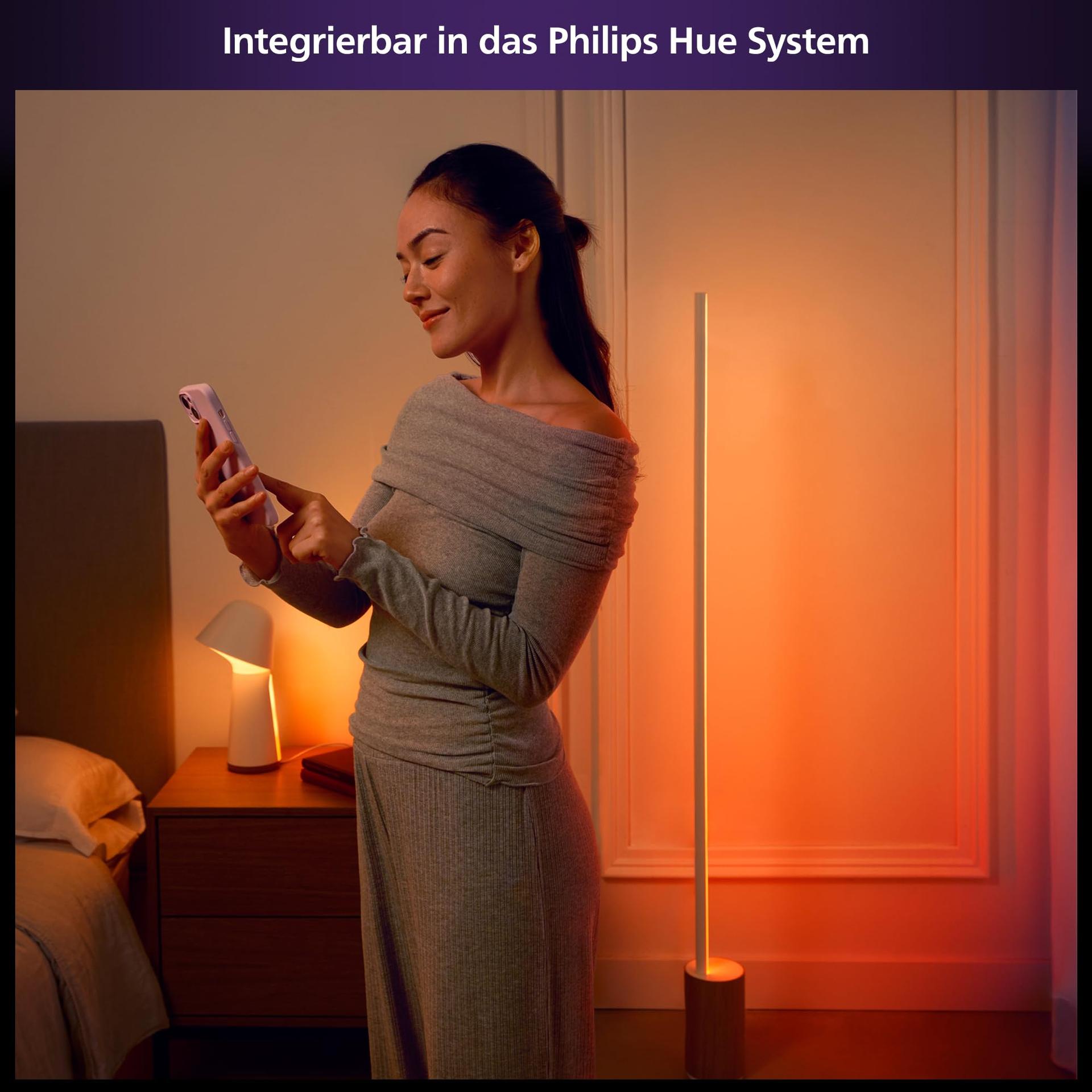 Philips Hue Twilight nutikas une- ja äratuslaualamp, valge ja värviline valgus, Bluetooth ühilduv, häältuvastus Alexa, Apple Home & Google Assistantiga, valge – pilt 7
