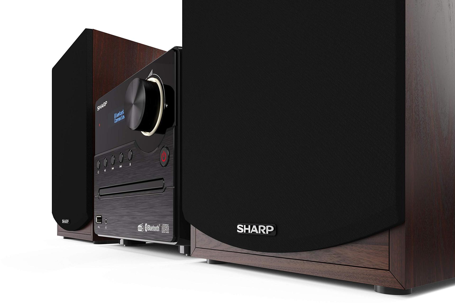 SHARP XL-B517D(BR) Mikro-helisüsteem 45W (digitaalraadio DAB, DAB+ ja FM/UKW, Bluetooth, USB, CD, MP3), pruun – pilt 6