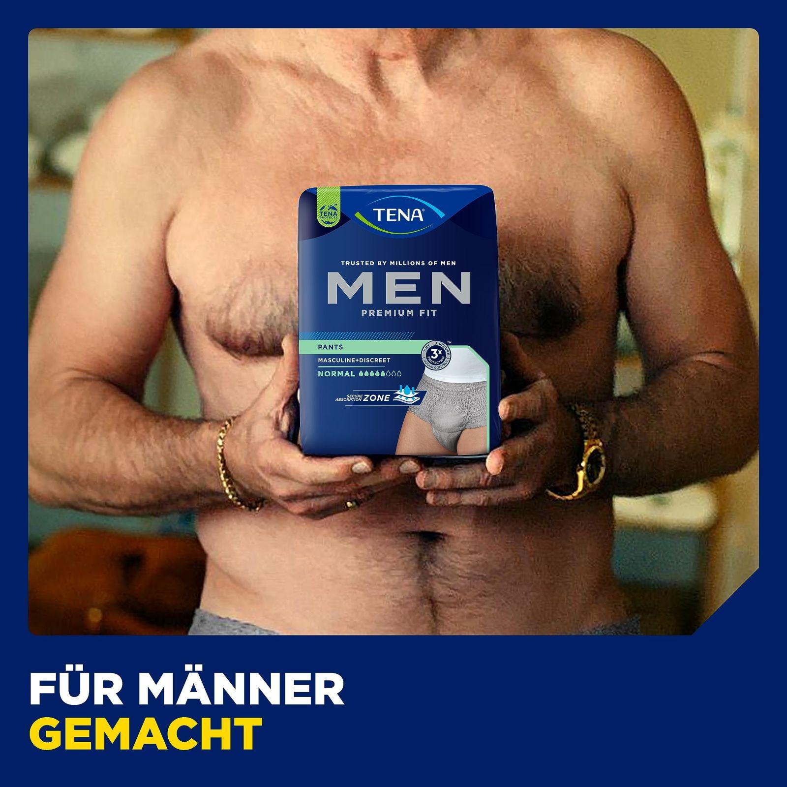 TENA MEN Active Fit Pants Plus – 48 tk kuupakendis (4 x12) – meeste ühekordsed aluspüksid – keskmise kuni tugeva uriinipidamatuse korral – suurus M – lisavaade