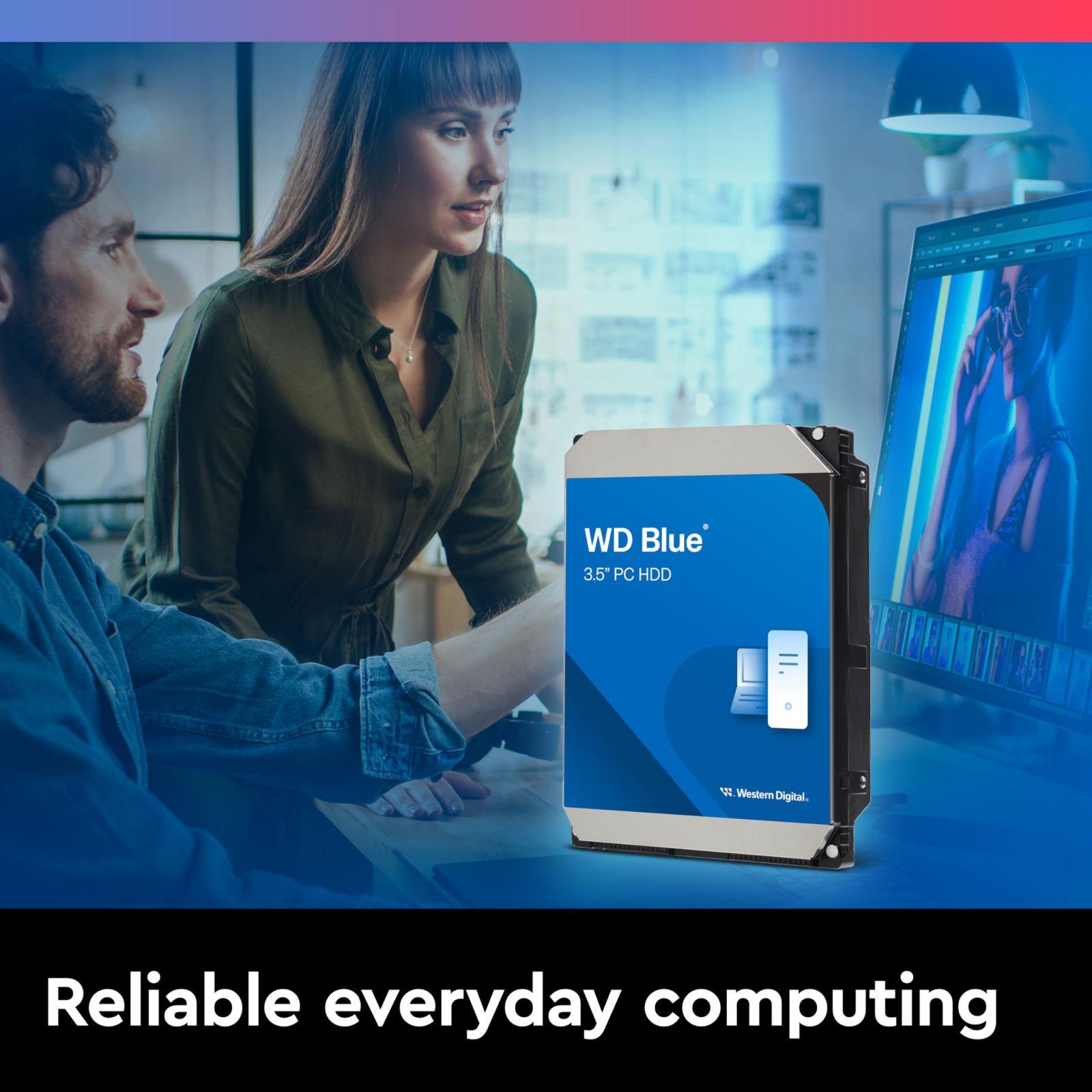 WD Western Digital Blue 2TB SATA 6Gb/s HDD Lauaarvuti Kõvaketas – pakend ja tarvikud