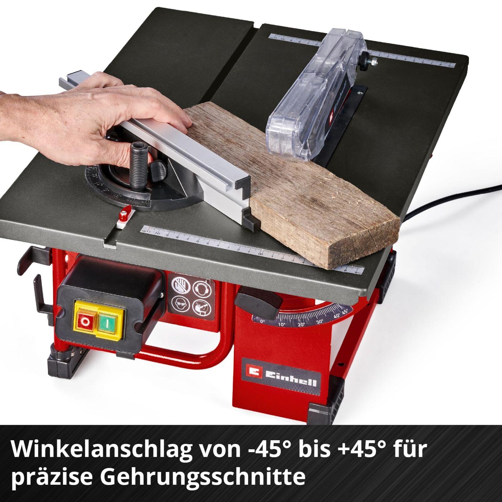 Einhell lauatikksaag TC-TS 8 I (800 W, 45 mm lõike kõrgus, Ø 200 mm saeleht, nurga- ja paralleeljuhik, tolmuimeja ühendus, sisaldab HW/TCT-saelehte) – lisavaade
