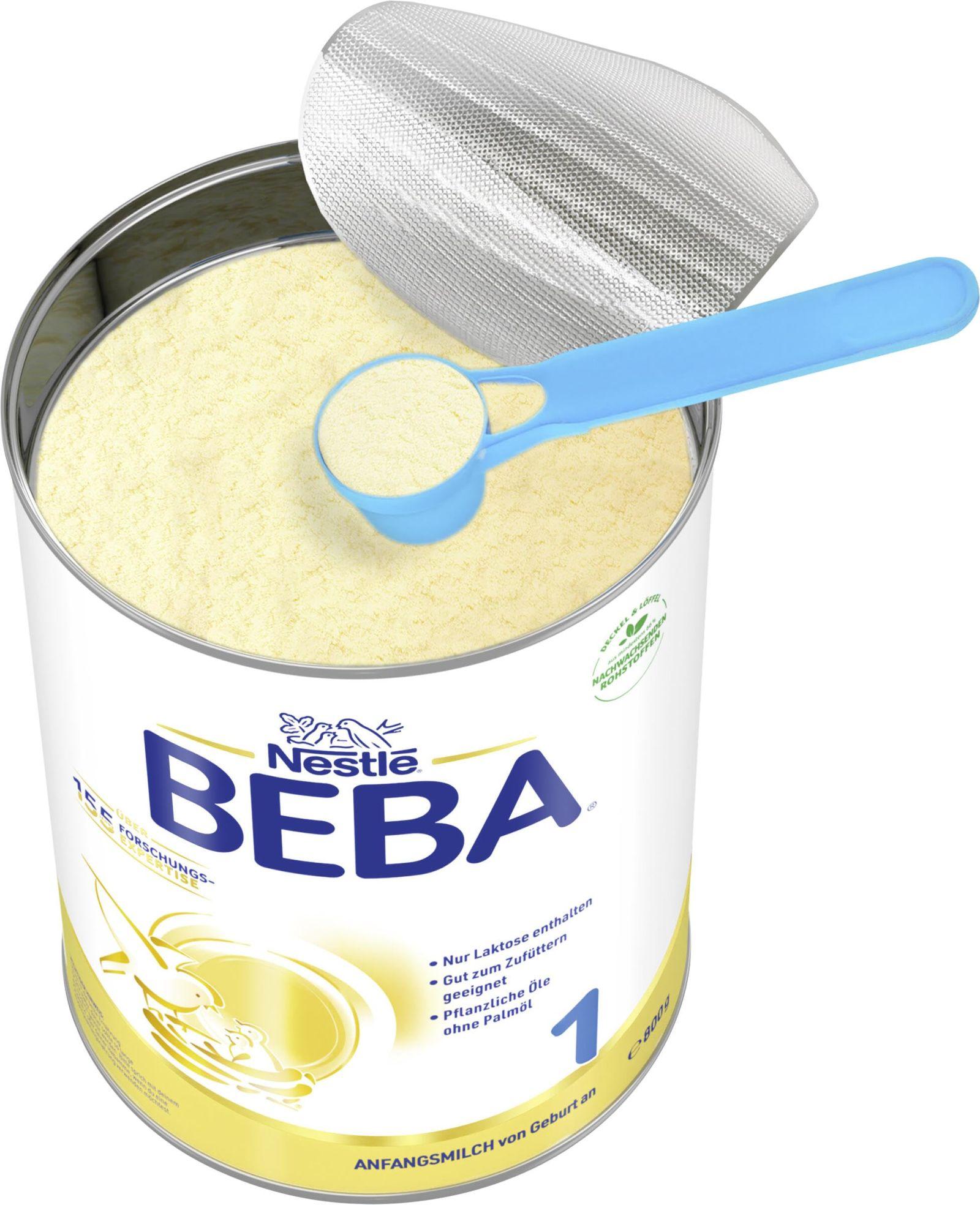 BEBA 1 Algpiim vastsündinutele, beebitoit, ainult laktoos, ilma palmiõlita, 3-pakk (3 x 800g) – pilt 6