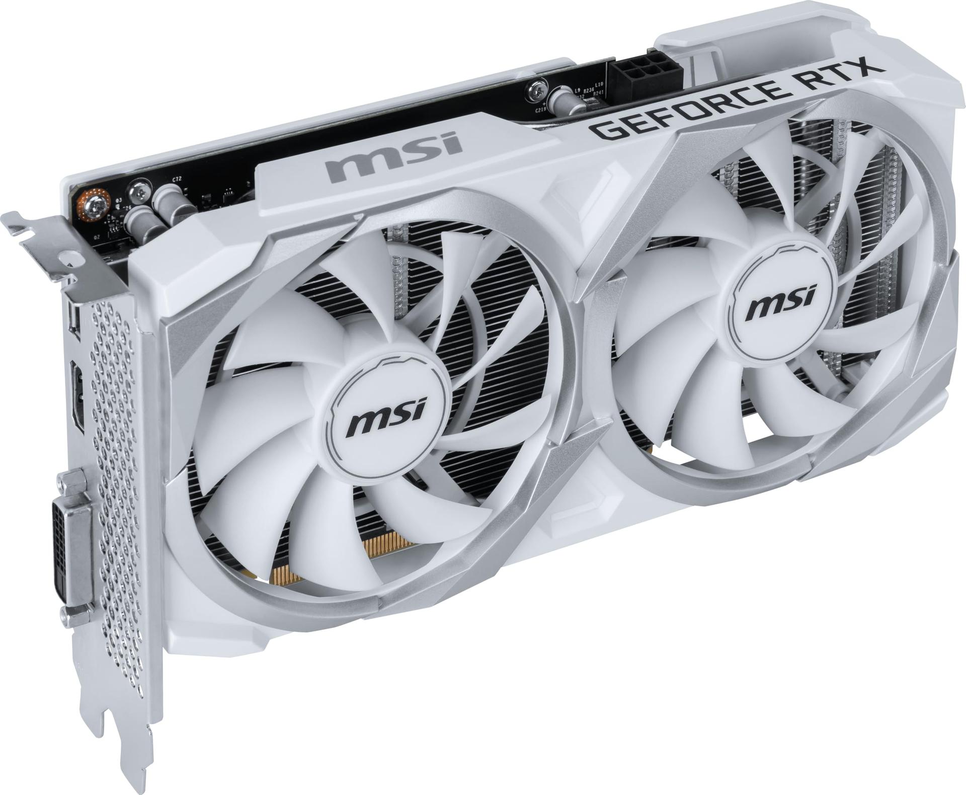 MSI GeForce RTX 3050 Ventus 2X XS White 8G OC – 8GB GDDR6 mälu, 128-bit, 14 Gbps – lisavaade