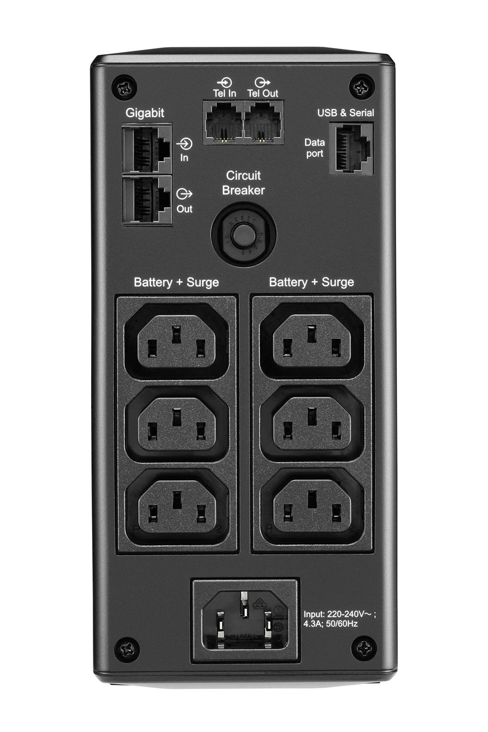 APC by Schneider Electric Back UPS PRO – BR650MI – UPS 650VA (6 IEC väljundit, IEC külmseadme väljundid, LCD-ekraan, 1GB andmeside kaitse) – pakend ja tarvikud