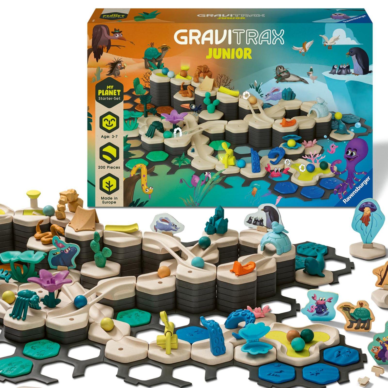 Ravensburger GraviTrax Junior Starter-Set XXL 27059 – Mängurong murdeainetest, temaatilised maailmad, õppemänguasi ja konstruktsioonimänguasi poistele ja tüdrukutele alates 3. eluaastast