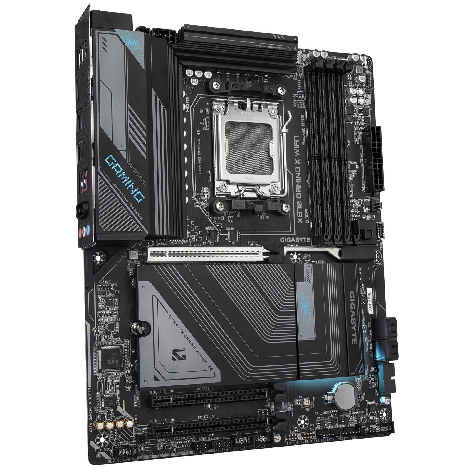 GIGABYTE X870 Gaming X WIFI7 emaplaat – Toetab AMD Ryzen 9000 protsessoreid, 16+2+2-faasiline VRM, kuni 8000MHz DDR5 (OC), 1xPCIe 5.0, Wi-Fi 7, 2.5GbE LAN, USB 4 – pakend ja tarvikud