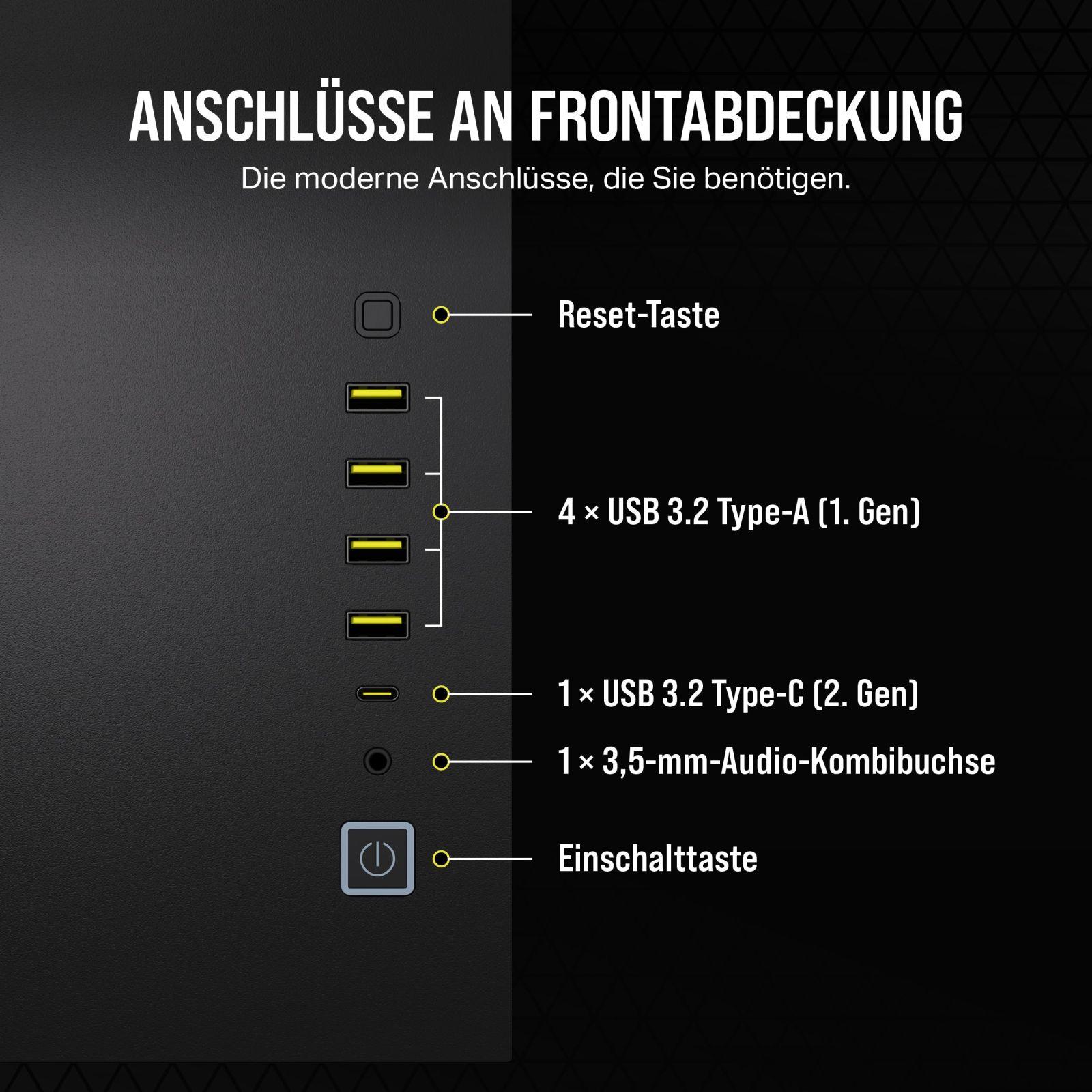 CORSAIR 6500D Airflow Mid-Tower ATX arvutikorpus – Ilma ventilaatorita – Kahekambriline disain – Suur jahutuspaindlikkus – Ühildub ümberpööratud ühendusega emaplaatidega – Must – pilt 8