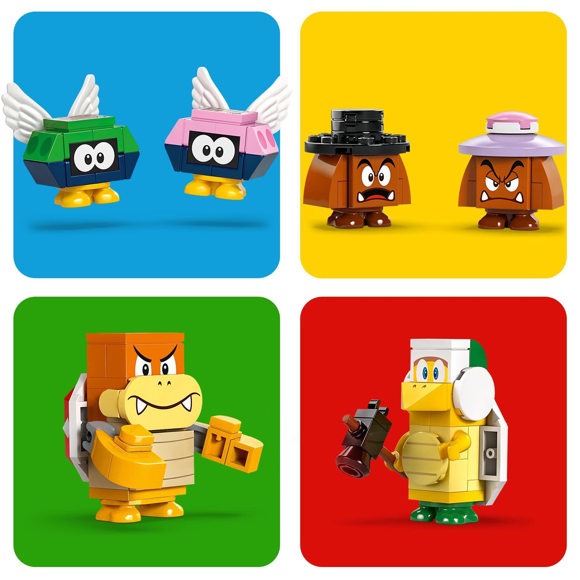 LEGO Super Mario Bowseri Kiirrong – Seiklusmängukomplekt lastele, Hammer-Brüder, 2 Gumbat ja 2 Parapunkte, Nintendo kingitus poistele, tüdrukutele ja mängusõpradele 71437 – pilt 6