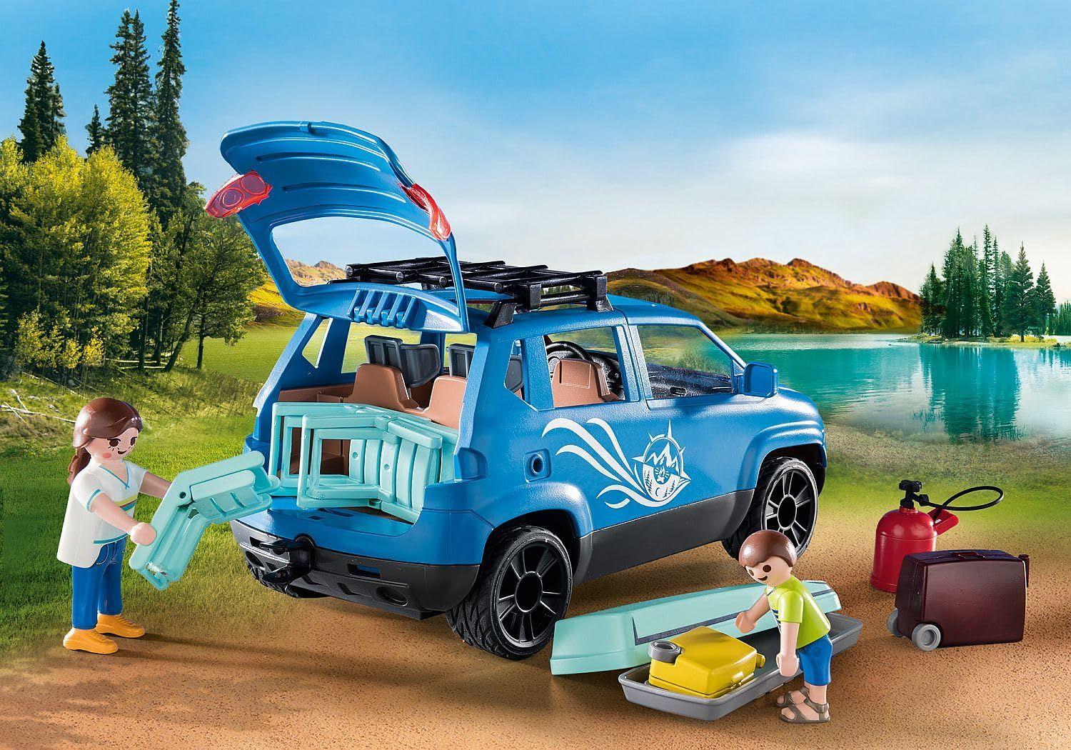 PLAYMOBIL Family Fun 71423 Haagissuvila ja Auto – mitmekülgne telkimislõbu looduses, suure varustusega perepuhkus, mänguasi lastele alates 4. eluaastast – pilt 6