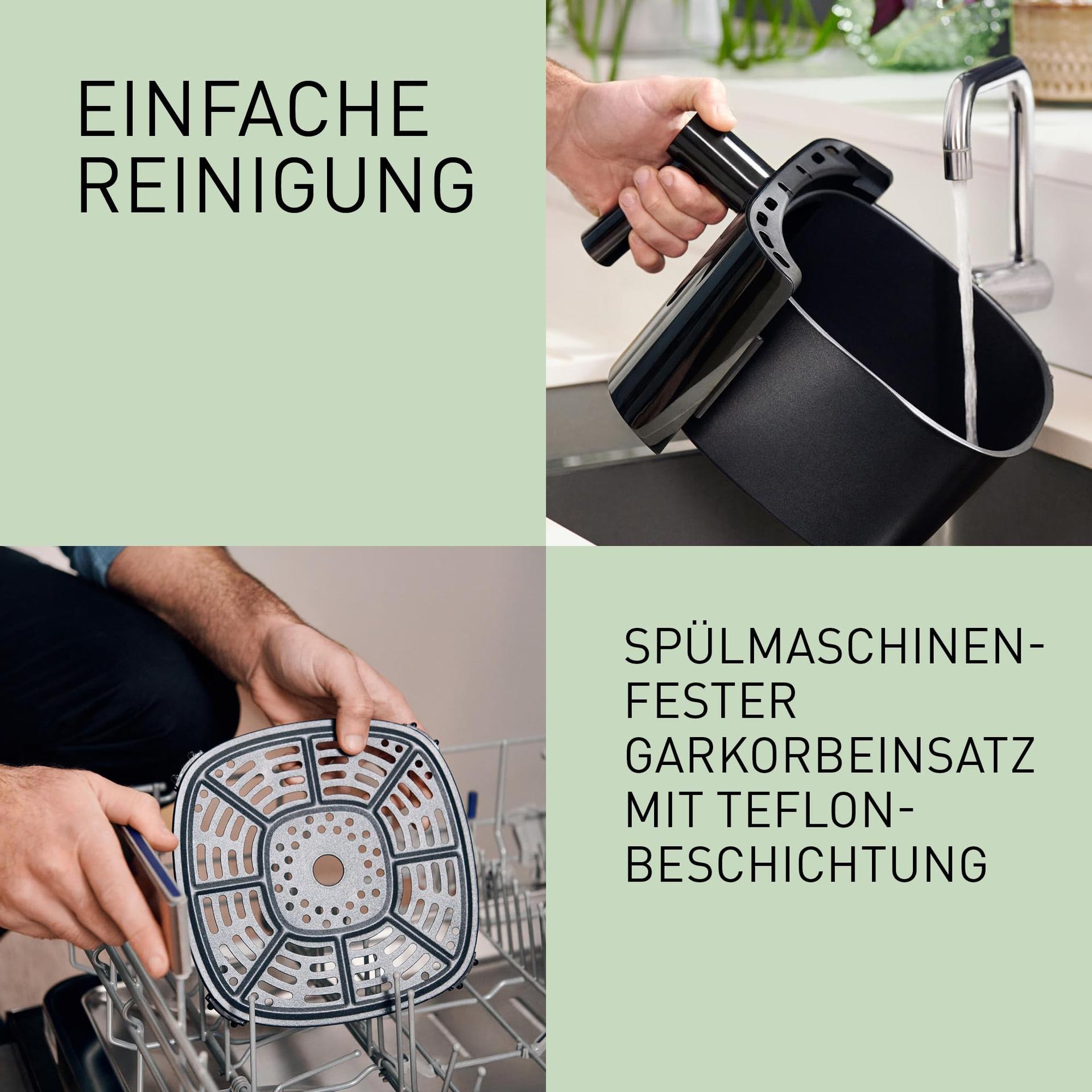 Panasonic NF-CC500SXE kuumaõhufritüür vaatlusakna ja aurulisandiga, 5 l, 80–200 °C, ETM auhind 2024, digitaalne taimer ja LCD-ekraan, lihtne puhastamine, matt hall – pilt 9