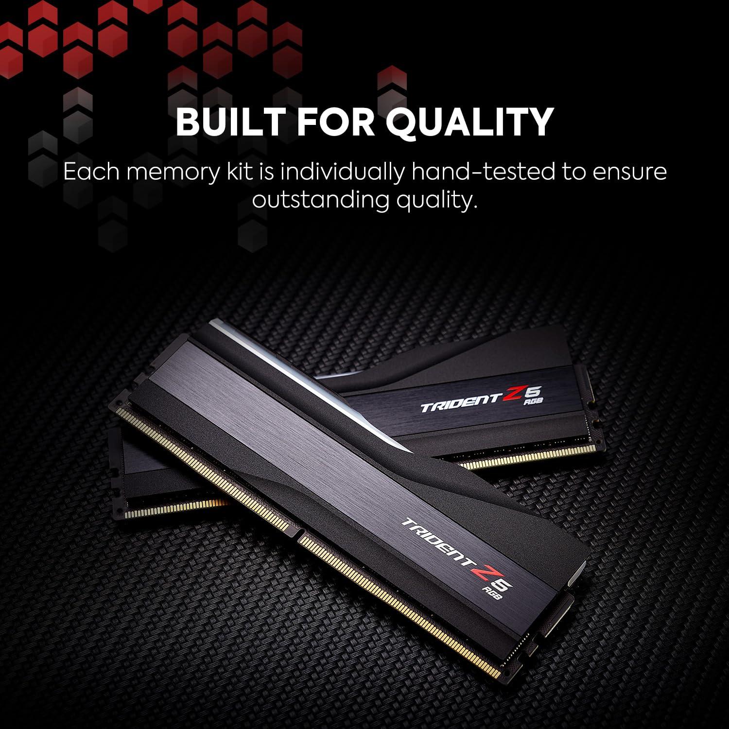 G.Skill Trident Z5 RGB – DDR5 – 64 GB komplekt (2 x 32 GB) – DIMM 288-PIN – 6400 MHz / PC5-51200 – puhverdamata – lisavaade