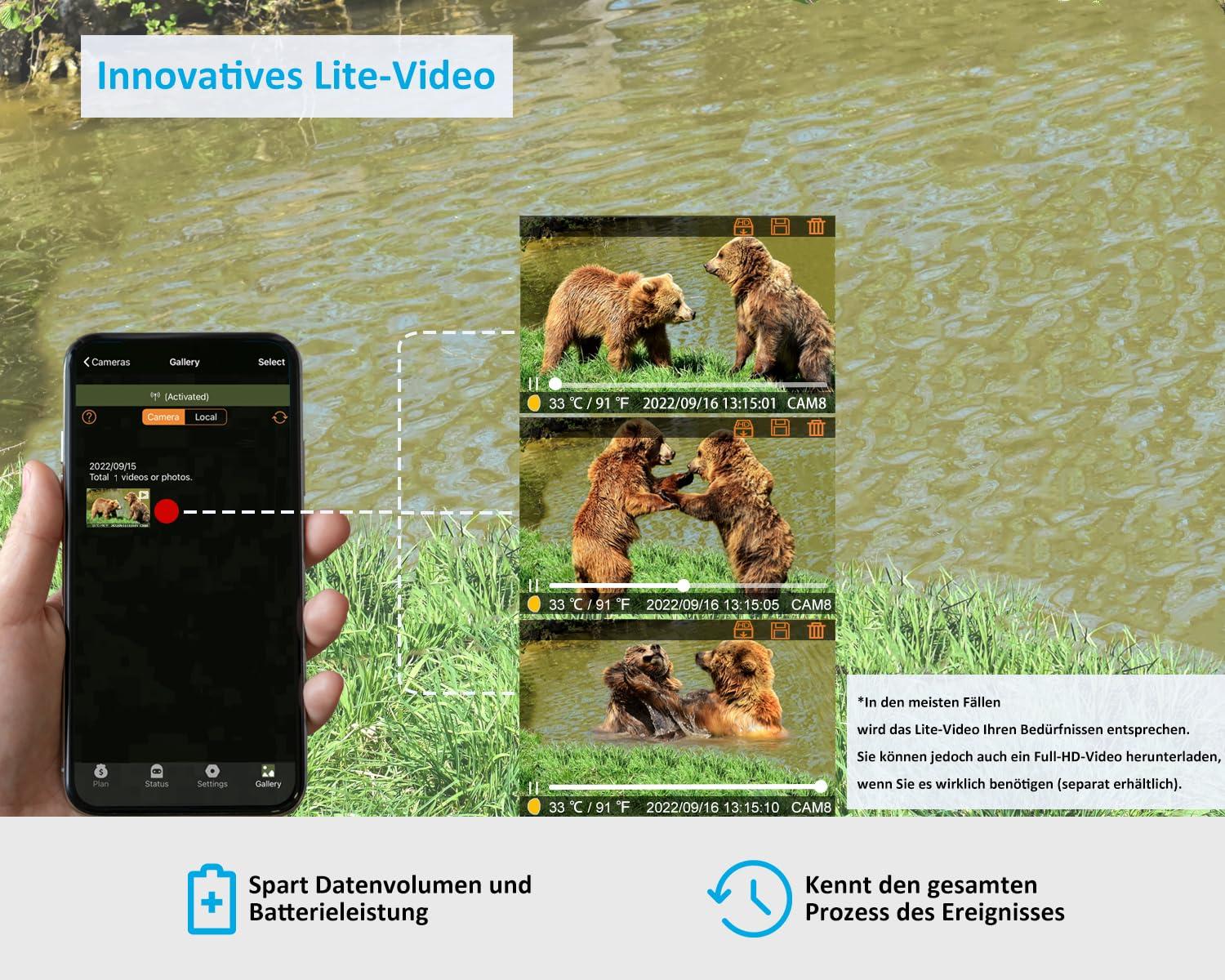 GardePro X50 4G LTE rajakaamera SIM-kaardi ja rakendusega, 32MP 1296P H.265 video, nähtamatu infrapuna öine liikumisandur, 4G jahikaamera, IP66 ilmastikukindel – pakend ja tarvikud