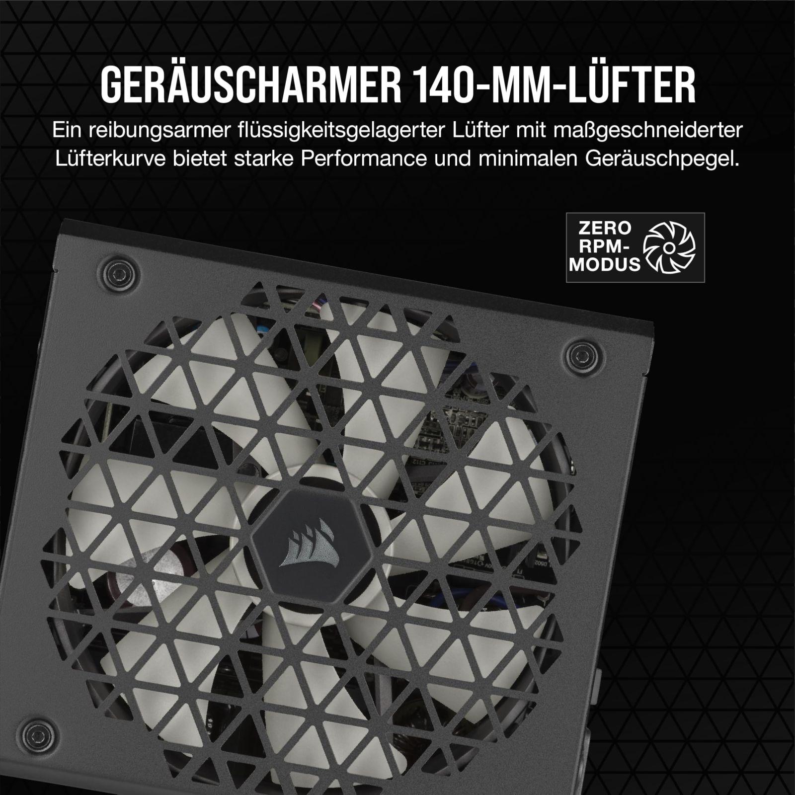 Corsair RM850x Shift täismodulaarne ATX-toiteplokk – modulaarne külgühendus – lisavaade