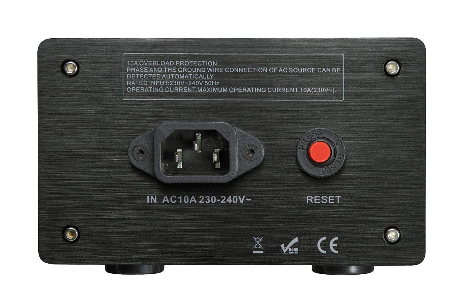 Dynavox HiFi-võrgufilter X4100B, 8-otsikuline mitmepistikupesa, LED-kontrolltulega, must – lisavaade