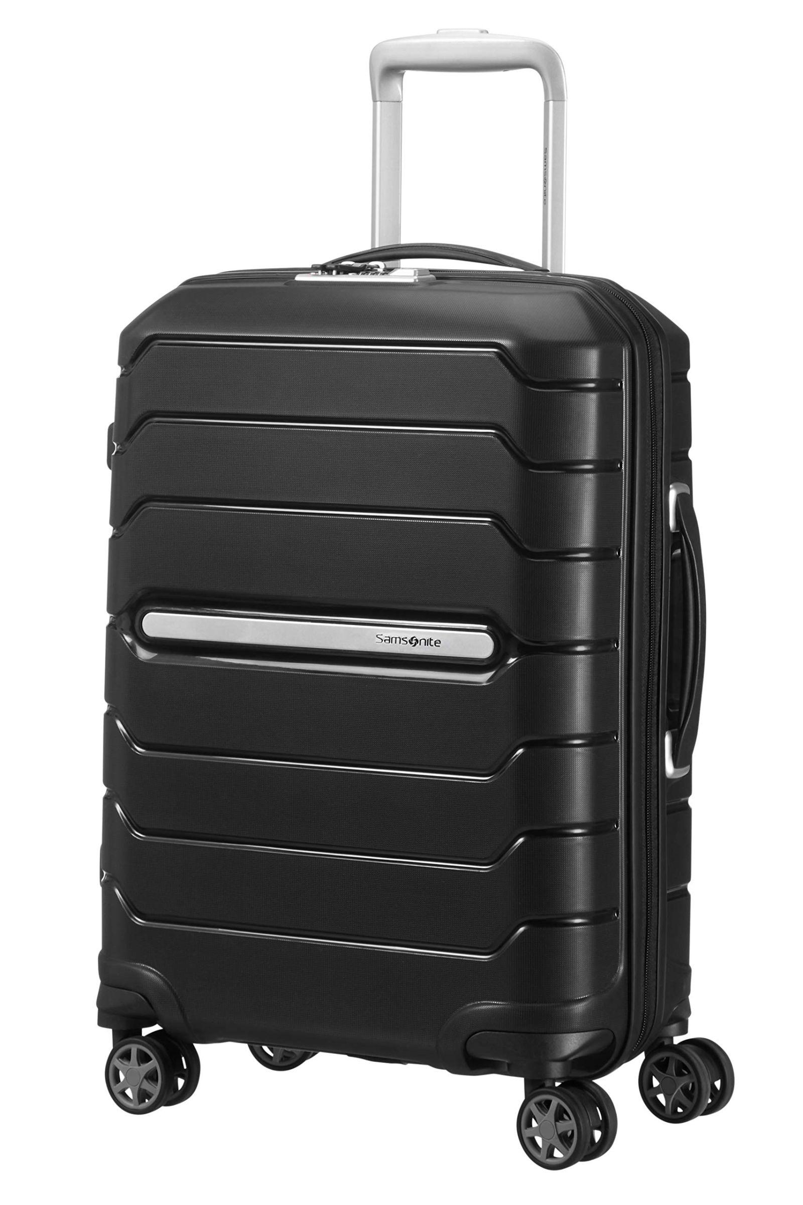 Samsonite Flux – Spinner S laiendatav käsipagasi kohver, 55 cm, 44 L, must