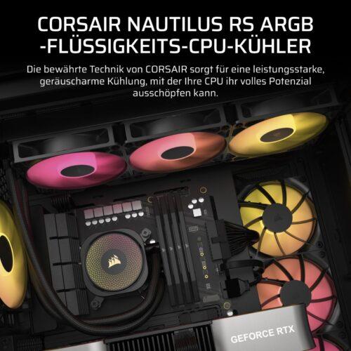 CORSAIR Nautilus 360 RS ARGB CPU-vedelikjahuti – 360mm AIO – Vaikne töö – Otse emaplaadi ühendus – Intel LGA 1851/1700