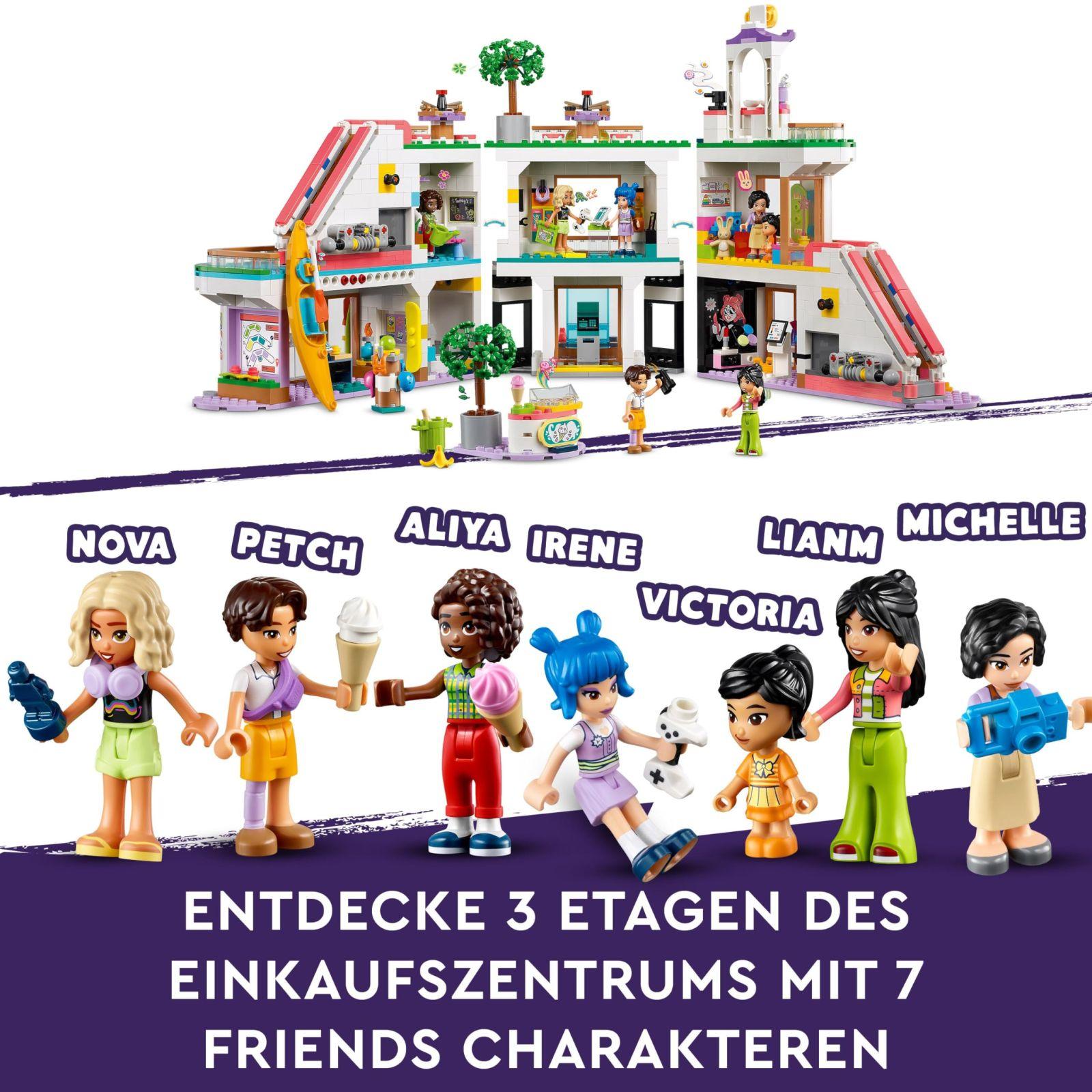 LEGO Friends Heartlake City Kaubamaja, nukuhoone mänguasi tüdrukutele ja poistele, komplekt figuuridega, toetab sotsiaal-emotsionaalset arengut, kingitus lastele alates 8. eluaastast 42604 – kasutusnäide