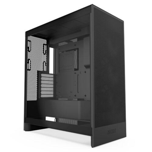 NZXT H7 Flow | Mid-Tower ATX õhuringluskorpus | Kuni 3 x 120 mm põhjaventilaatorit GPU otseseks jahutamiseks | 3 x 120 mm esipaneeli ventilaatorit | 420 mm radiaatorialus ees | Must