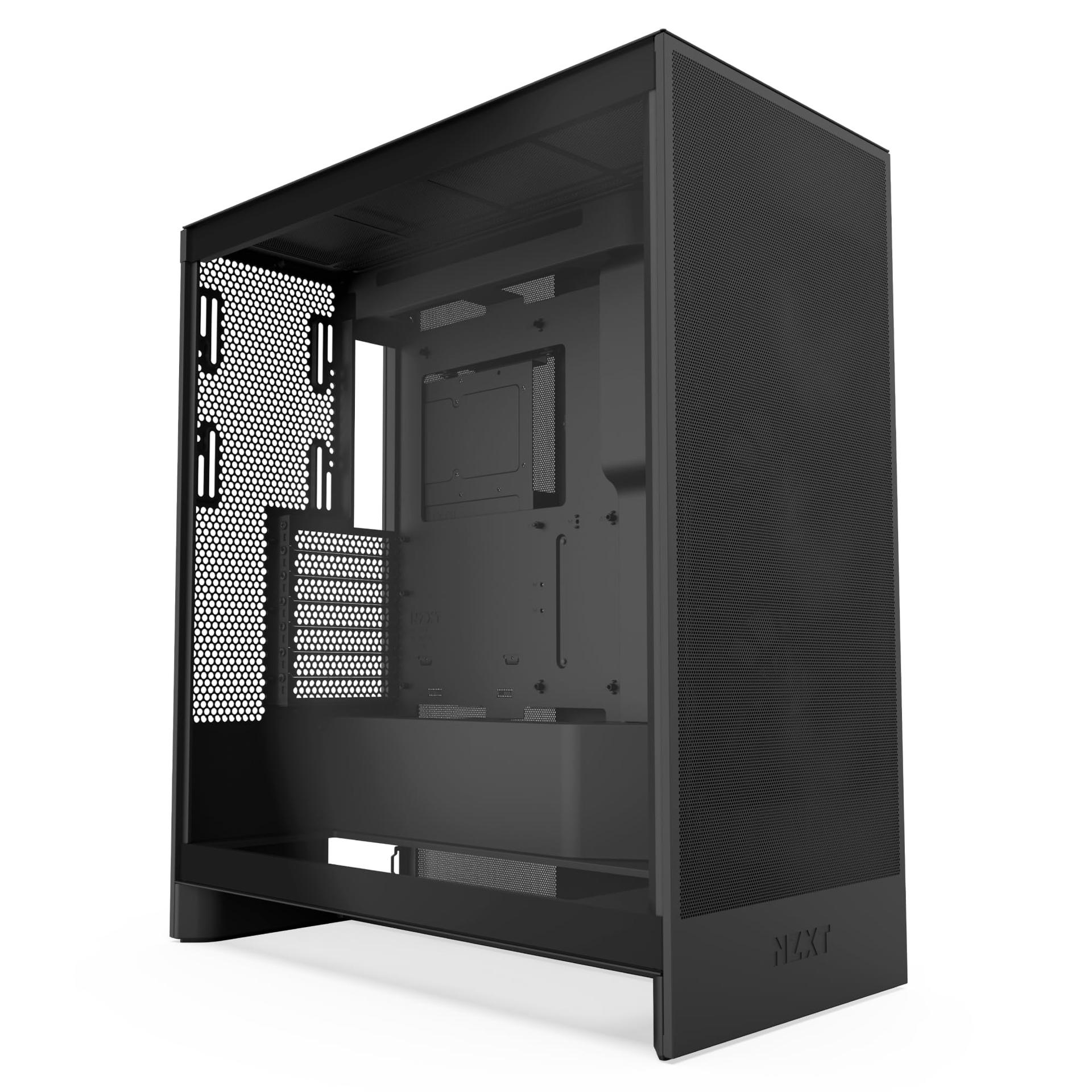 NZXT H7 Flow | Mid-Tower ATX õhuringluskorpus | Kuni 3 x 120 mm põhjaventilaatorit GPU otseseks jahutamiseks | 3 x 120 mm esipaneeli ventilaatorit | 420 mm radiaatorialus ees | Must