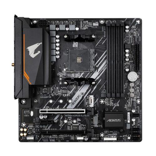 Gigabyte B550M AORUS Elite AX (AM4/AMD/B550/Micro ATX/Single M.2/SATA 6Gb/s/USB 3.2 Gen 1/Realtek GbE LAN/PCIe 4.0/Emaplaat)