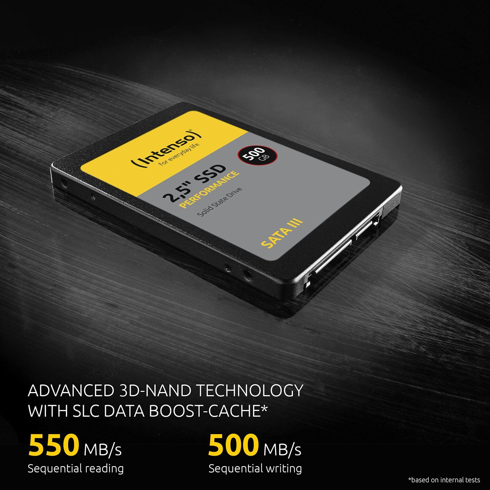 Intenso 2,5″ SSD SATA III Performance, 2 TB, 550 MB/s, Must – kasutusnäide