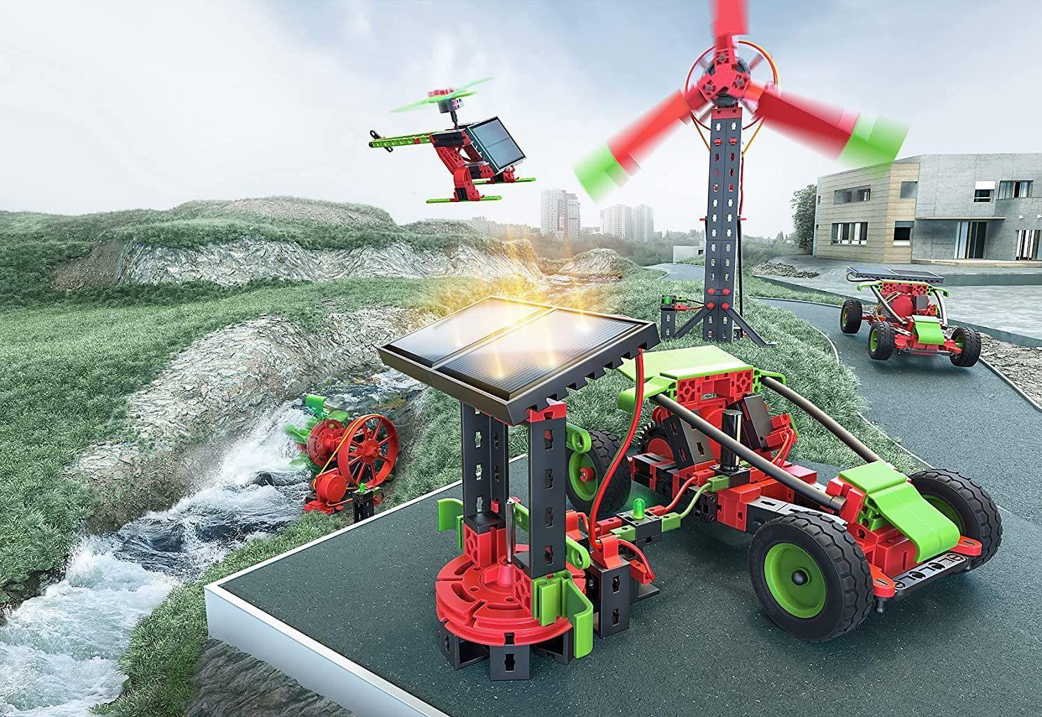 fischertechnik 559879 PROFI Green Energy – Konstruktor lastele alates 9. eluaastast, katsekomplekt päikese-, tuule- ja veeenergia jaoks, sisaldab päikesepaneele ja päikesemootorit – pilt 7