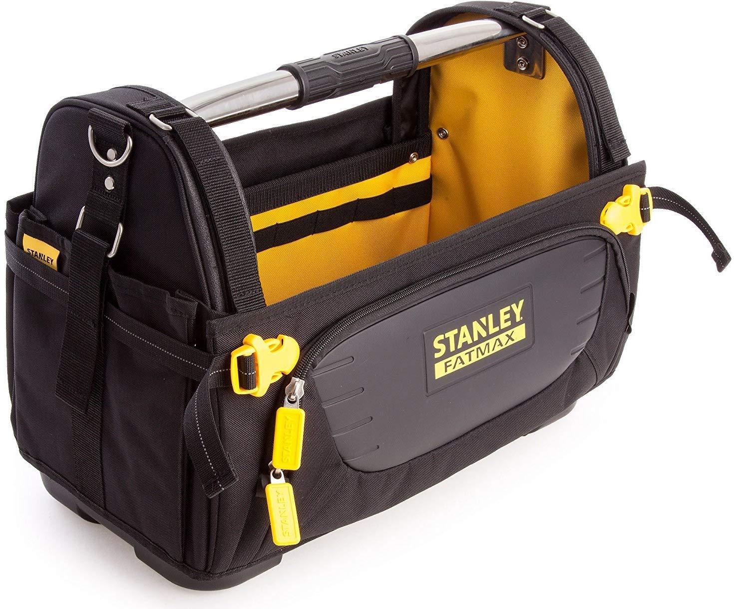 STANLEY FatMax tööriistakandik – vastupidav 600D nailonist tööriistakott, kiire juurdepääs tööriistadele, libisemiskindel terasest käepide, lukustatavad külgseinad – FMST1-80146