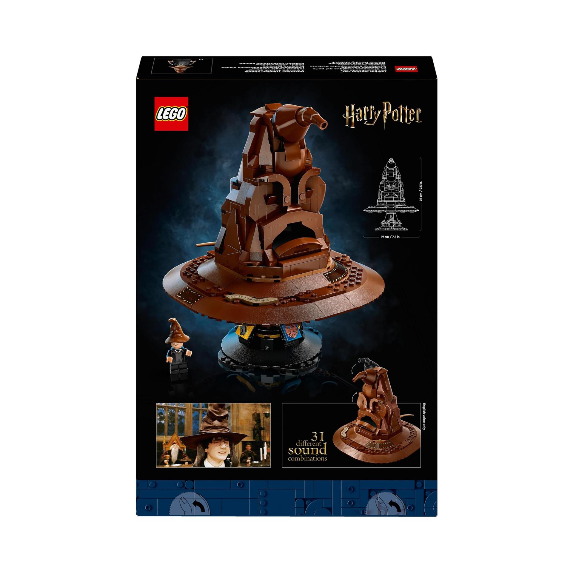 LEGO Harry Potter Kõnelev Müts, Sigatüüka Mudel Täiskasvanutele, Filmikingitus Naisele ja Mehele, Emale ja Isale, Juhuslike 31 Heli Kombinatsiooniga, Määrab Sinu Sigatüüka Maja 76429 – pilt 8