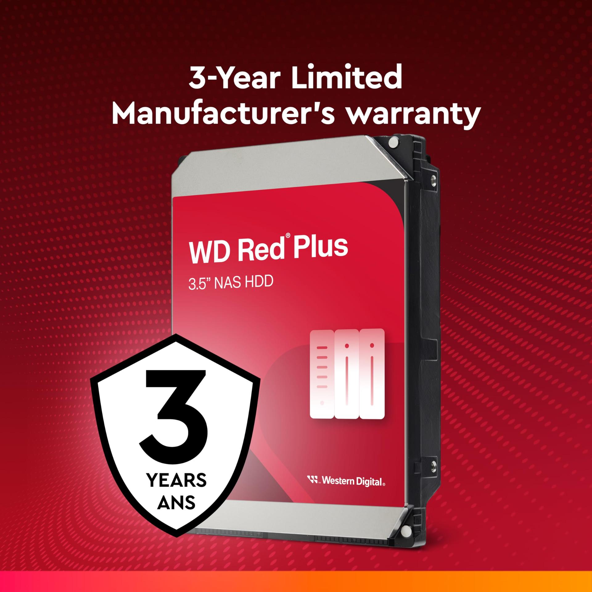WD Red Plus 2TB NAS 3.5″ Sisemine Kõvaketas – 5400 RPM, SATA 6Gb/s, CMR, 64MB Vahemälu – pilt 6
