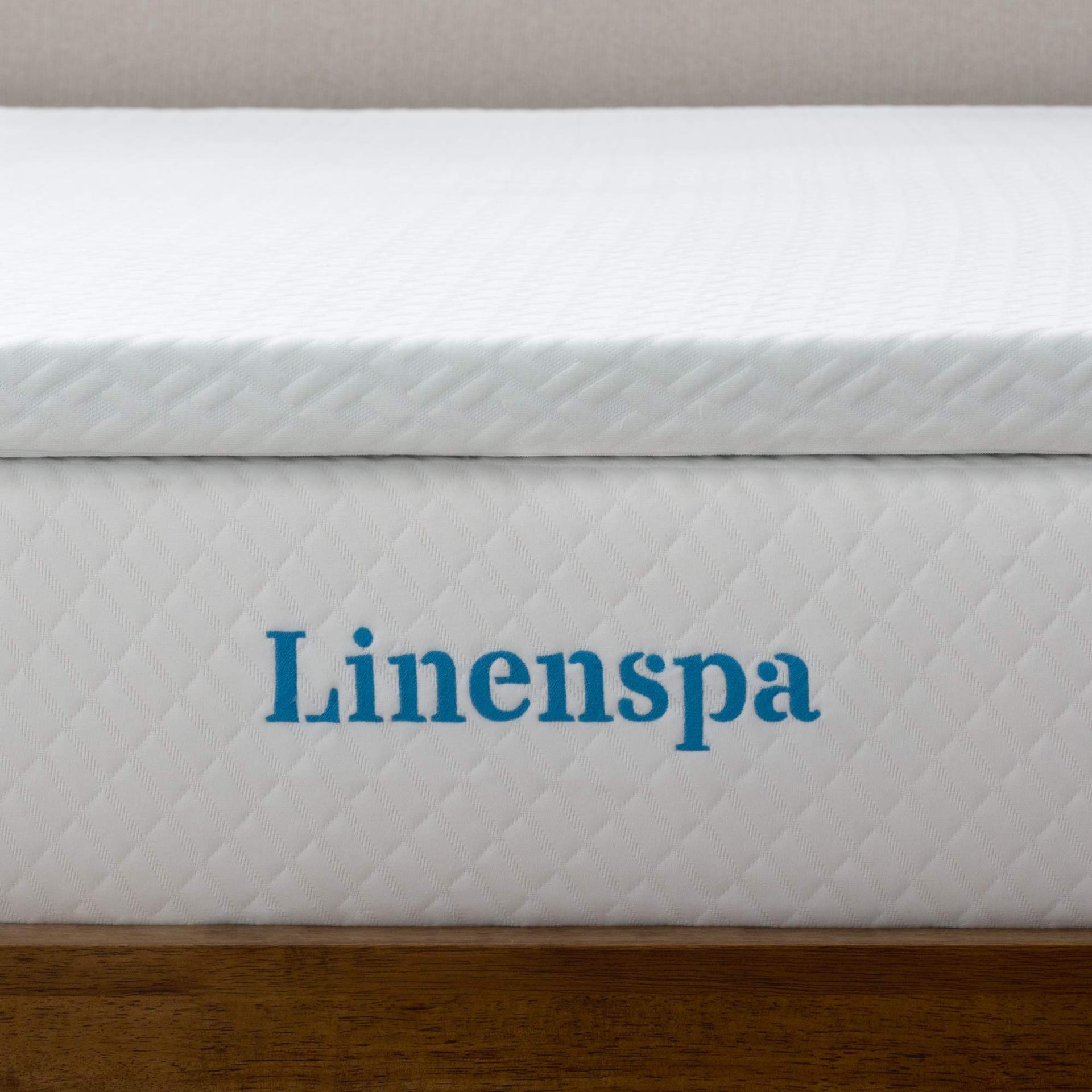 Linenspa madratsitopper 140 x 200 cm, 5 cm kõrge – geelmäluvahuga madratsikate ja pestava lukuga kattega – Öko-Tex – pilt 6