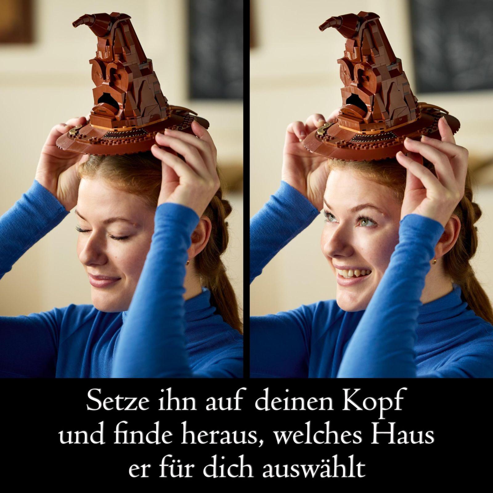 LEGO Harry Potter Kõnelev Müts, Sigatüüka Mudel Täiskasvanutele, Filmikingitus Naisele ja Mehele, Emale ja Isale, Juhuslike 31 Heli Kombinatsiooniga, Määrab Sinu Sigatüüka Maja 76429 – lisavaade