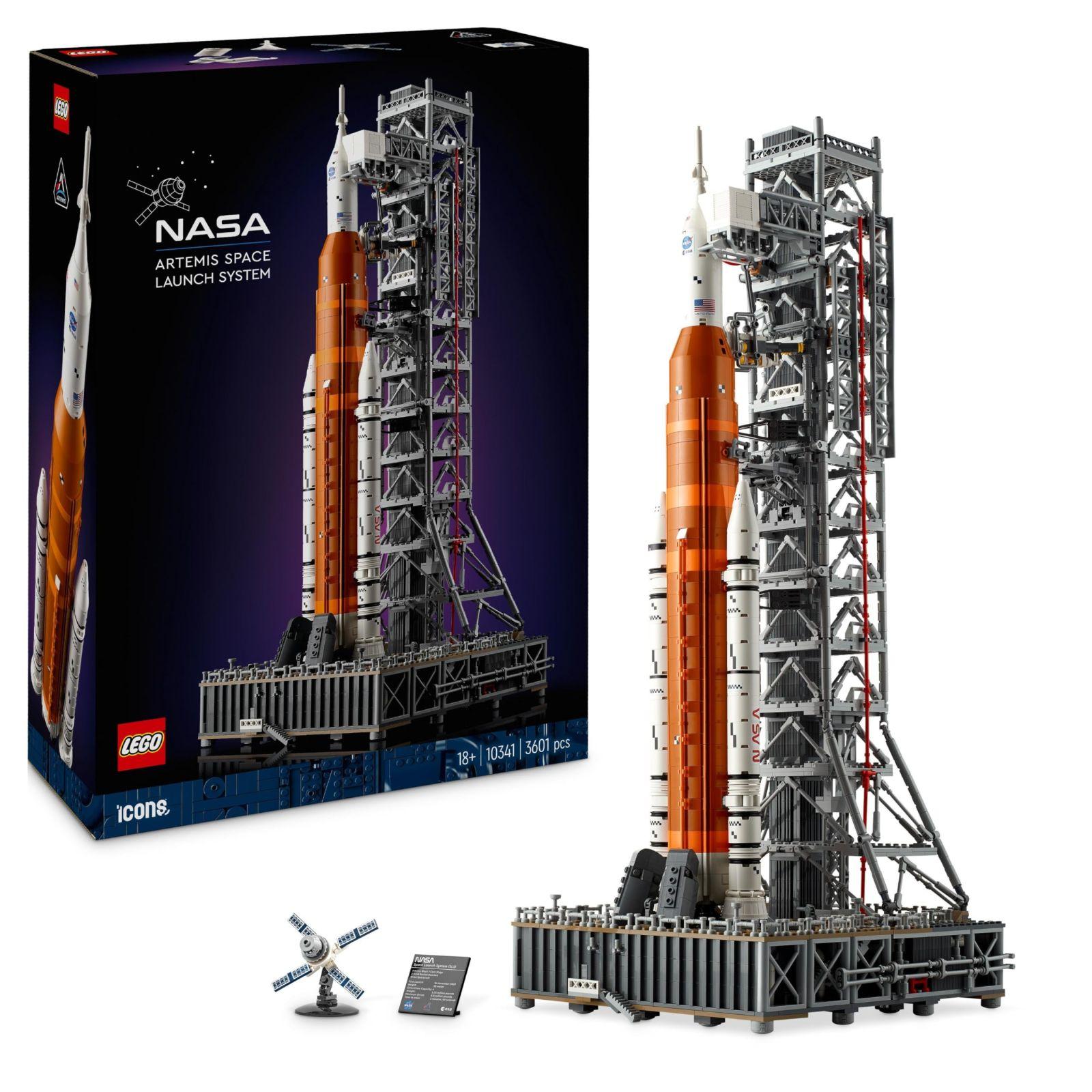 LEGO Icons NASA Artemis stardiplatvorm – Kingitus, dekoratsioon elutuppa või kontorisse, ehituskomplekt täiskasvanutele, Orion kosmosekapsli ja stardilavaga, kollektsioneerimismudel 10341