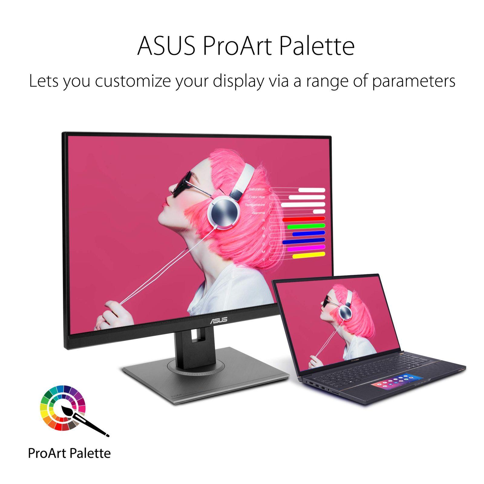 ASUS ProArt PA278QV – 27-tolline WQHD professionaalne monitor – 16:9 IPS, 2560×1440 – ergonoomiline, Pivot, Calman sertifikaadiga, raamideta, kõrge värvitäpsus – DVI, DisplayPort, HDMI, Mini-DP, USB-jaotur – lisavaade
