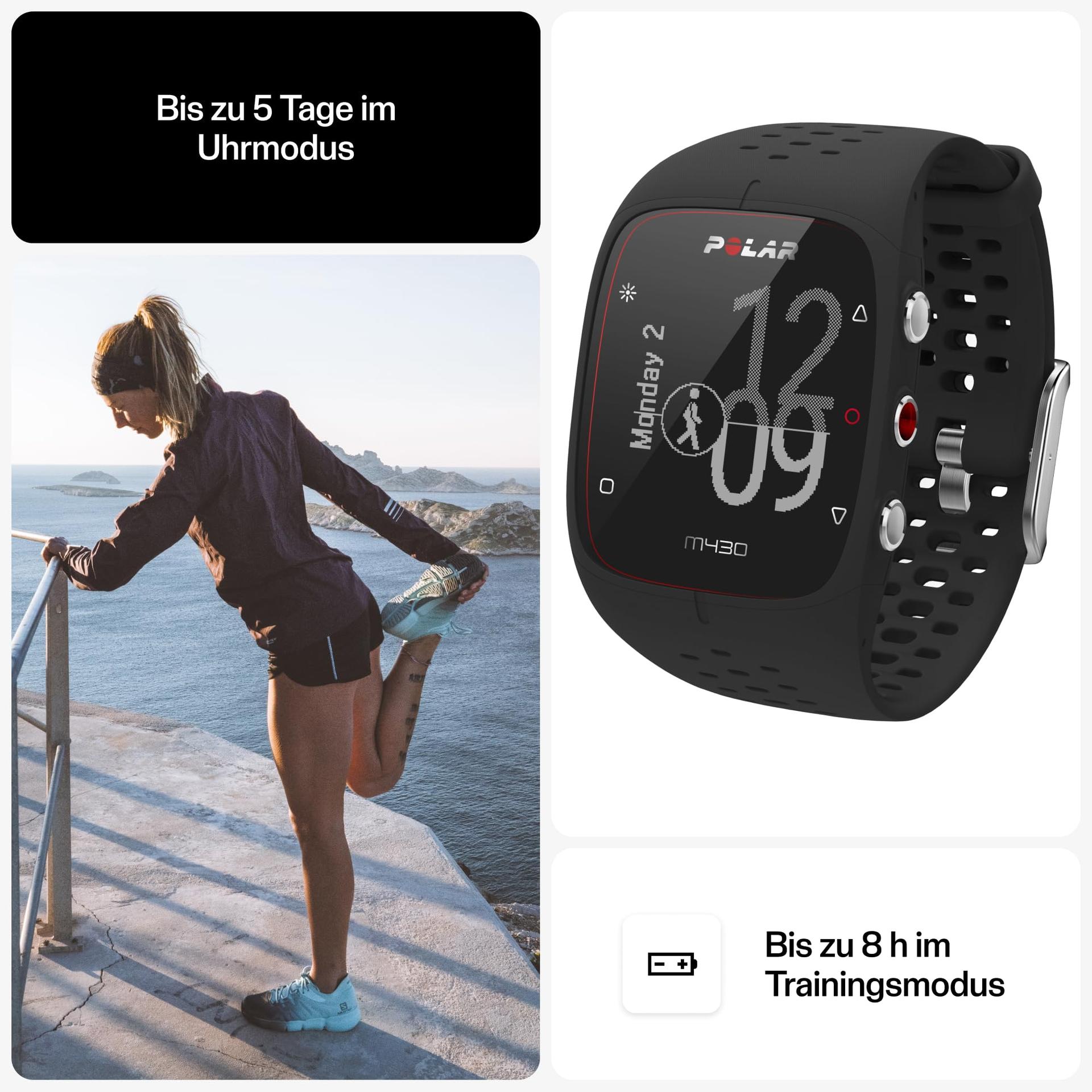 Polar M430 – Ainult Amazonis – GPS-spordi kell jooksjatele – Randmepõhine pulsimõõtja, aktiivsuse ja une jälgimine ööpäevaringselt, vibratsioonialarmid, suurus M – kasutusnäide
