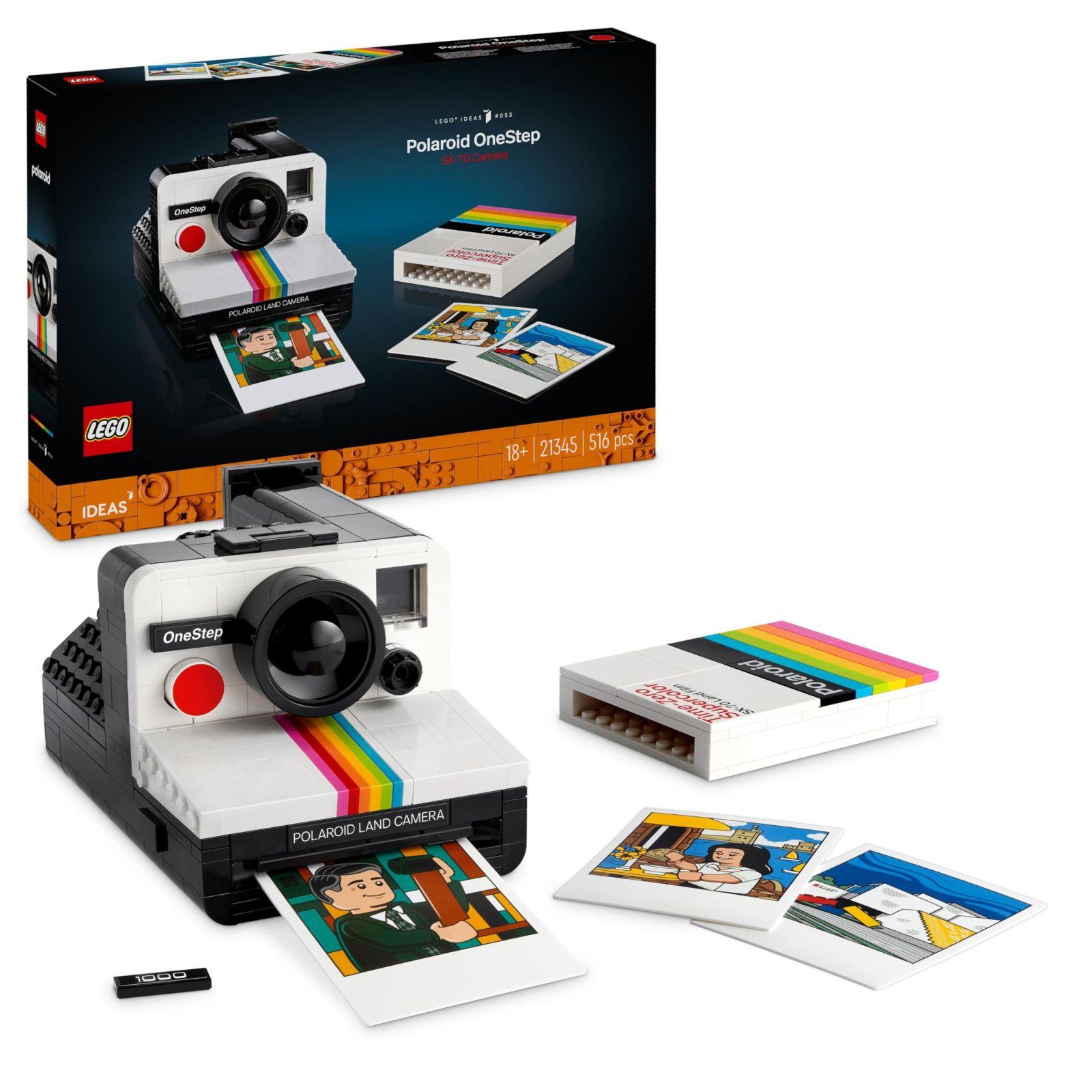 LEGO Ideas Polaroid OneStep SX-70 Kaamera Komplekt Täiskasvanutele, Autentsete Detailidega Kogumisobjekt, Loominguline Tegevus ja Fotograafia Kingitus Meestele, Naistele ja Teismelistele 21345
