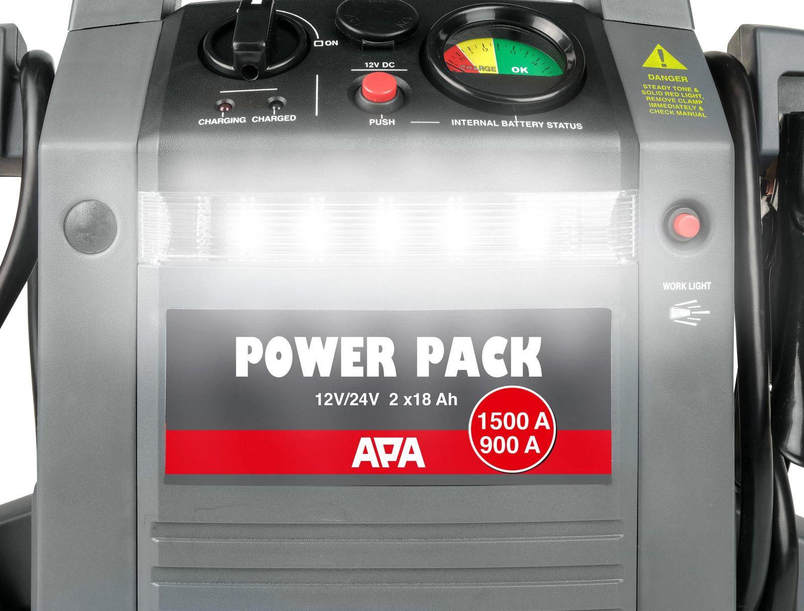 APA 16524 Power Pack 12/24V, Käivitusabi 900A – kasutusnäide