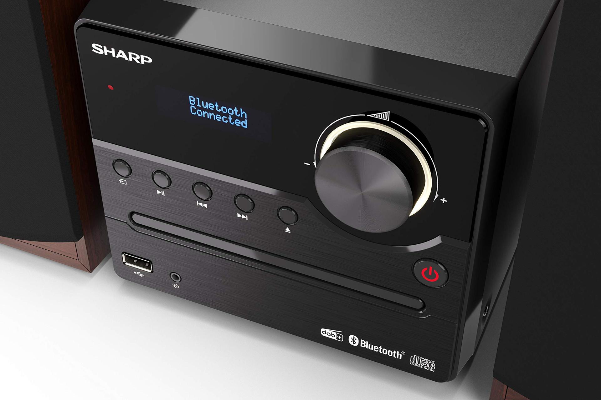 SHARP XL-B517D(BR) Mikro-helisüsteem 45W (digitaalraadio DAB, DAB+ ja FM/UKW, Bluetooth, USB, CD, MP3), pruun – pakend ja tarvikud