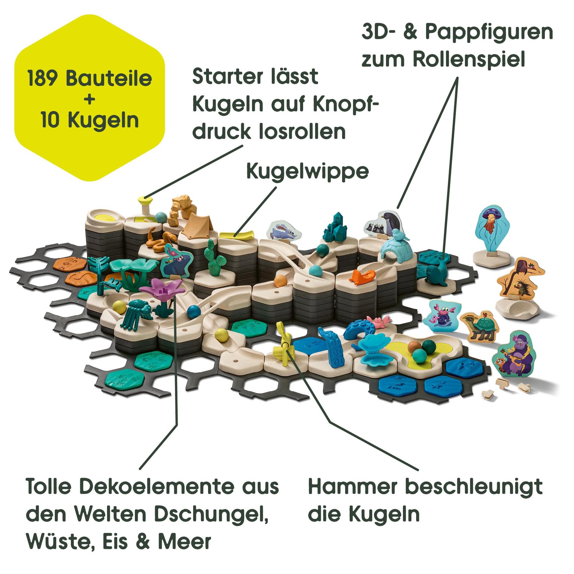 Ravensburger GraviTrax Junior Starter-Set XXL 27059 – Mängurong murdeainetest, temaatilised maailmad, õppemänguasi ja konstruktsioonimänguasi poistele ja tüdrukutele alates 3. eluaastast – detailne vaade