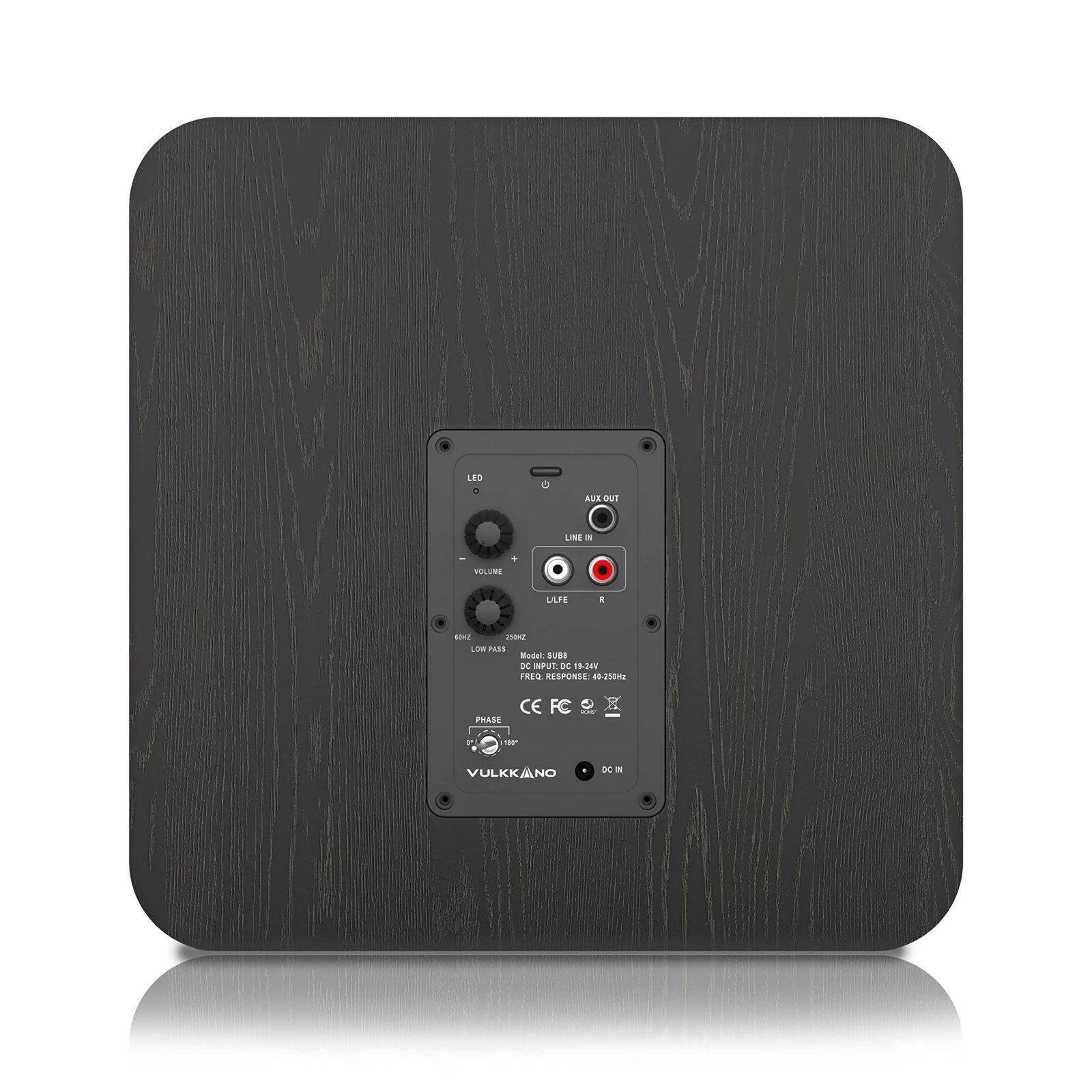 VULKKANO SUB8 Aktiivne Subwoofer 8-tolline, Sagedus 40Hz-250Hz – detailne vaade