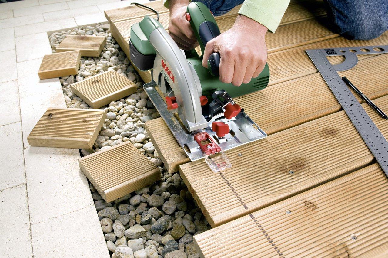 Bosch ketassaag PKS 55 A (täpne lõikamine puidus; 1200 W