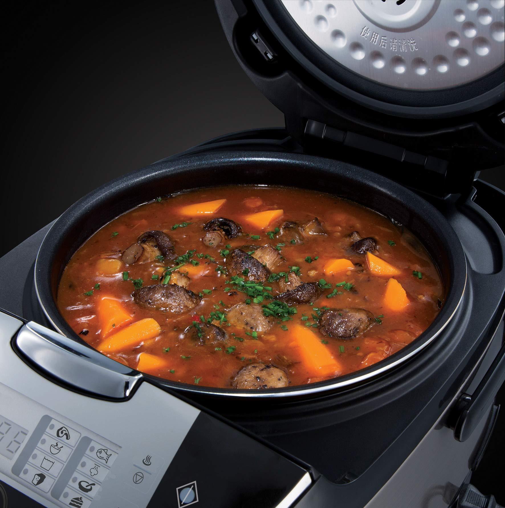 Russell Hobbs Multikeetja [11-ühes: Riisikeetja, Aeglane keetja, Aurutaja, Slow Cooker, Küpsetaja, Jogurtivalmistaja jne.] (5,0 l, digitaalne ekraan, kondensatsioonivastane kaas) 21850-56 – lisavaade