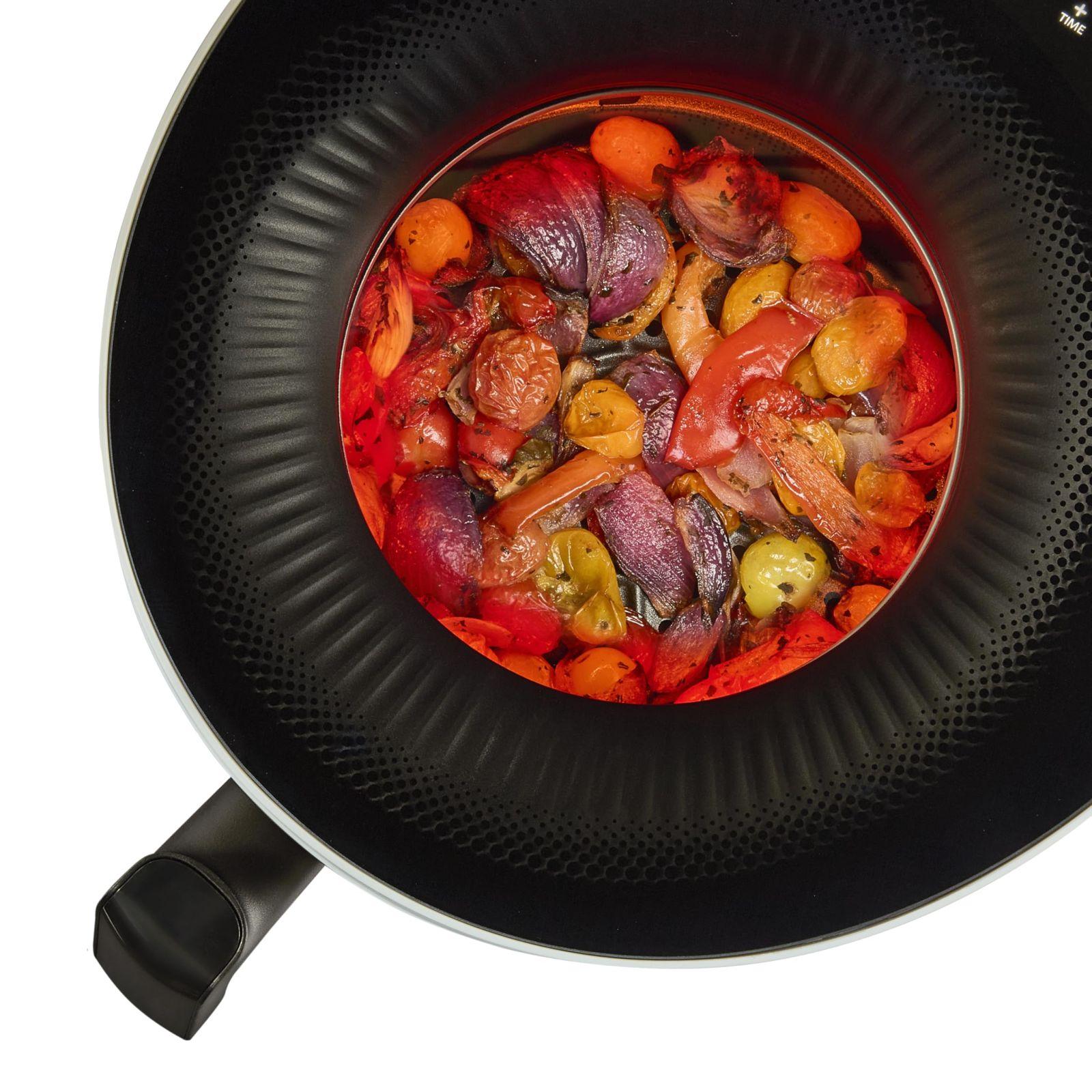 Russell Hobbs kuumaõhufritüür 5L [10 programmi | vaatlusaken] AirFryer (õlivaba fritüür, küpsetamine, grillimine, röstimine, kuni 200°C, nõudepesumasinas pestav, kreem) SatisFry Panoramic 27421-56 – kasutusnäide