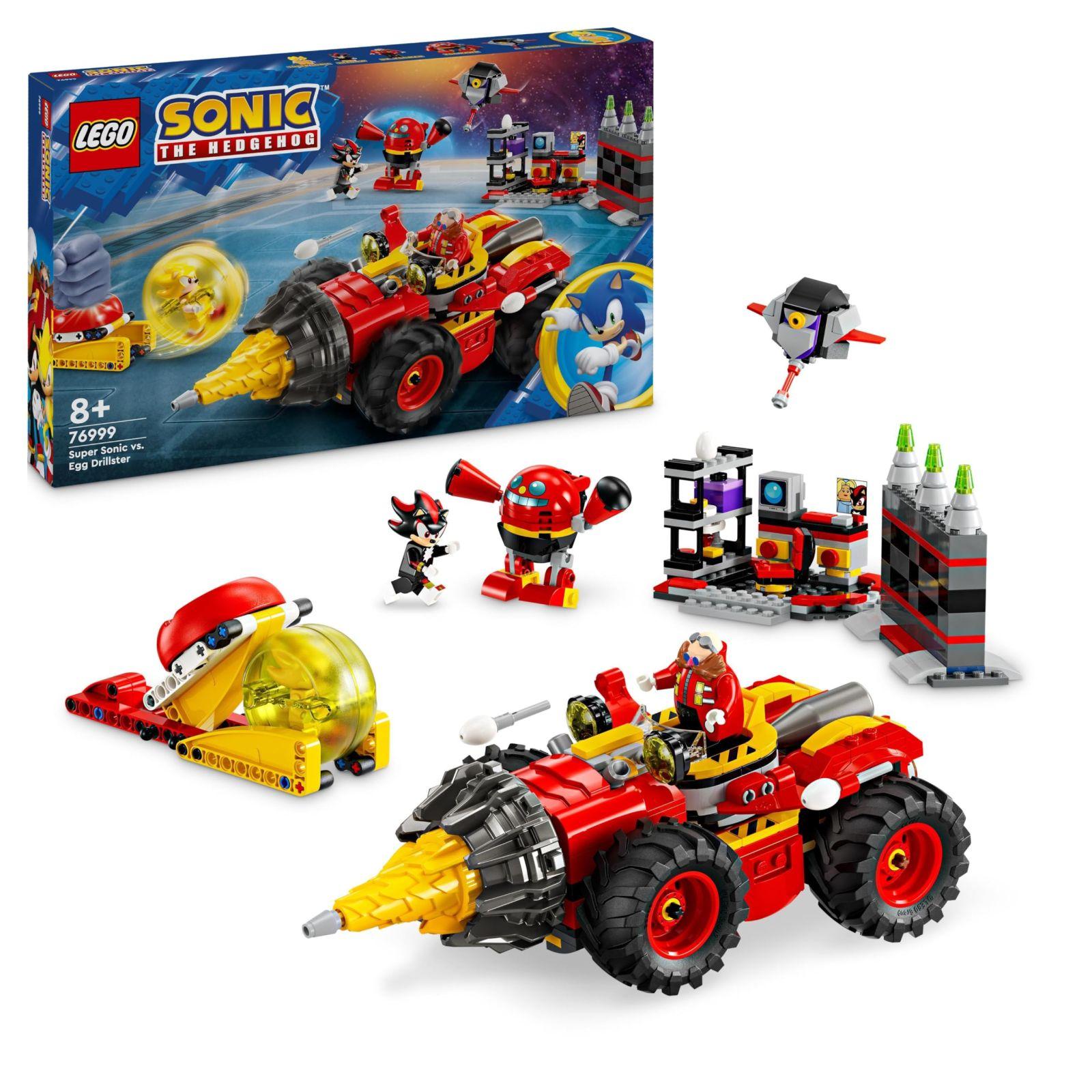 LEGO Sonic the Hedgehog Super Sonic vs. Egg Drillster – Seiklusmängukomplekt videomängu fännidele, kingitus lastele alates 8. eluaastast, komplekt Shadow ja Dr. Eggmaniga