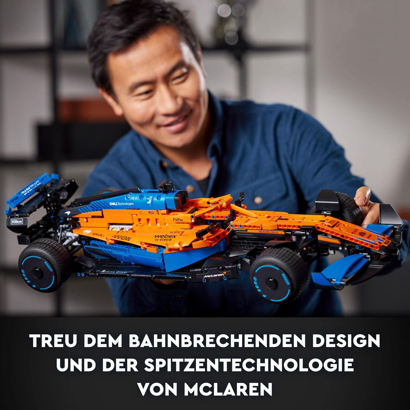 LEGO Technic McLaren Vormel 1 Võidusõiduauto, Komplekt Täiskasvanutele, 1 434-osaline F1-Motospordi Mudelikomplekt, Kingitus Meestele, Naistele, Kollektsionääridele ja Kodu Dekoratsiooniks 42141 – pilt 6